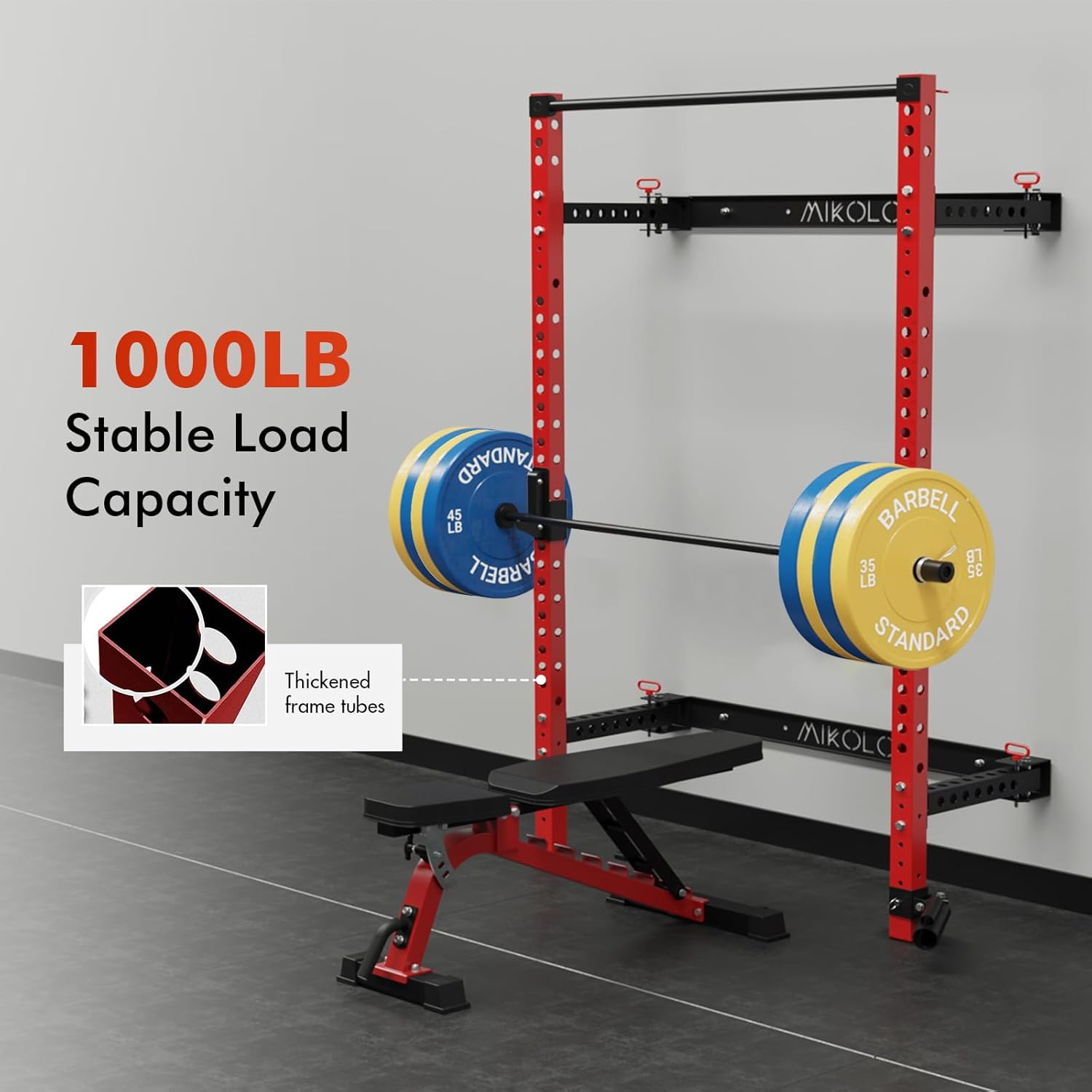 FOLDGYM™ Wall Mounted Folding Squat Rack
