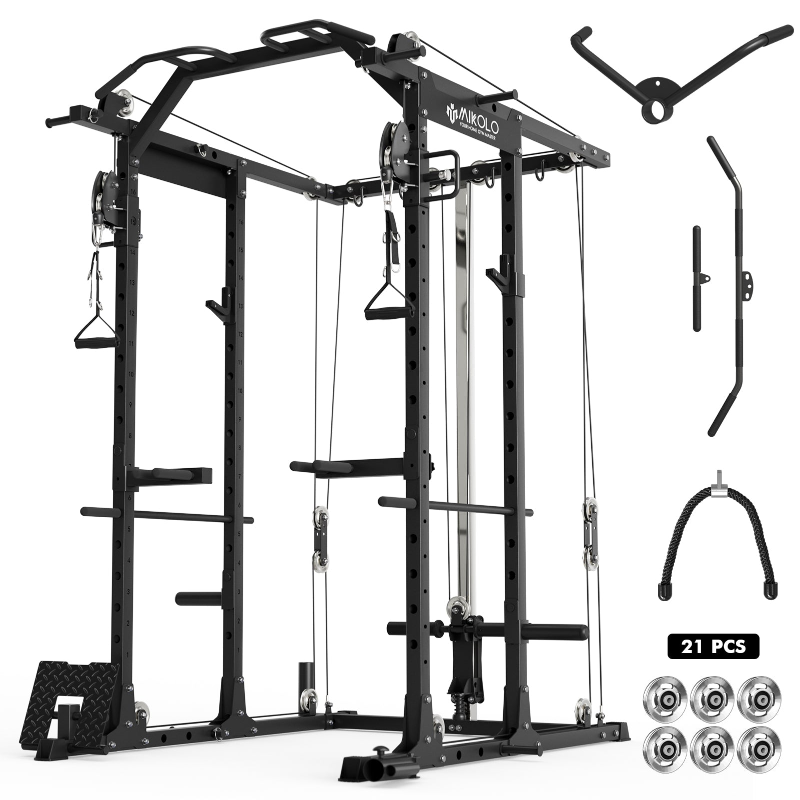 K6-1.0 ULTRA All-In-One Power Rack Functional Trainer