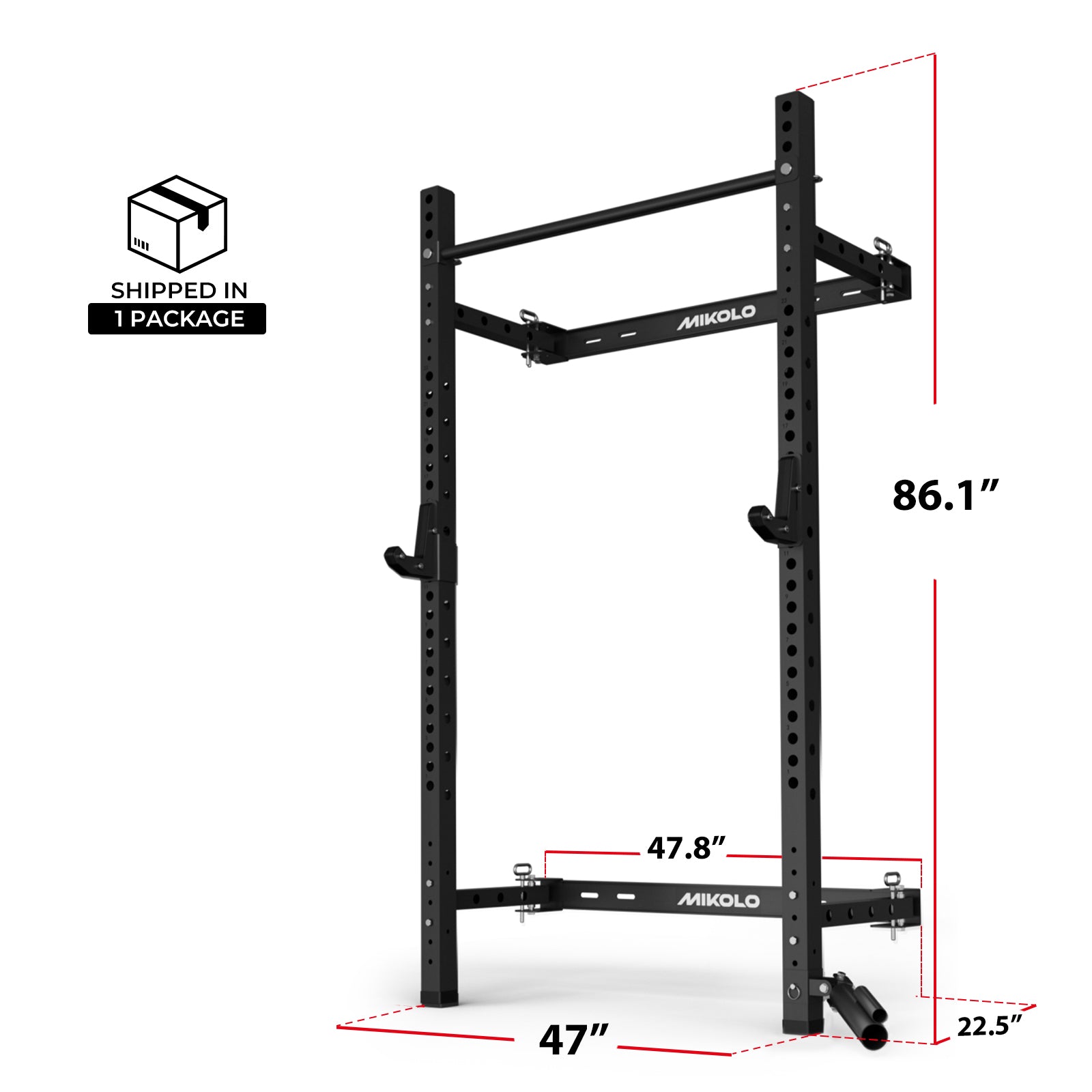 FOLDGYM™ Wall Mounted Folding Squat Rack
