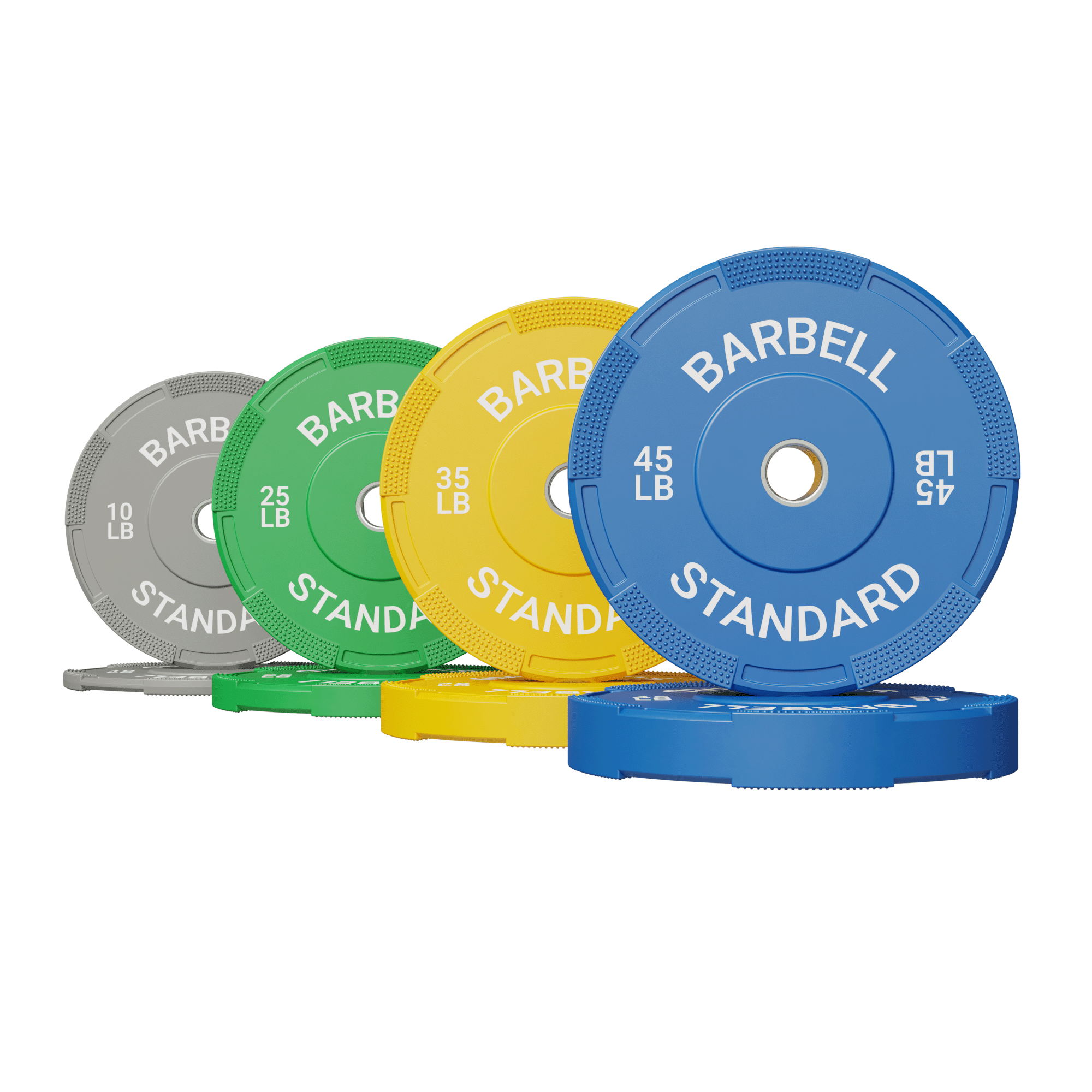 2-inch Colored bumper plates, 230lbs set - MIKOLO