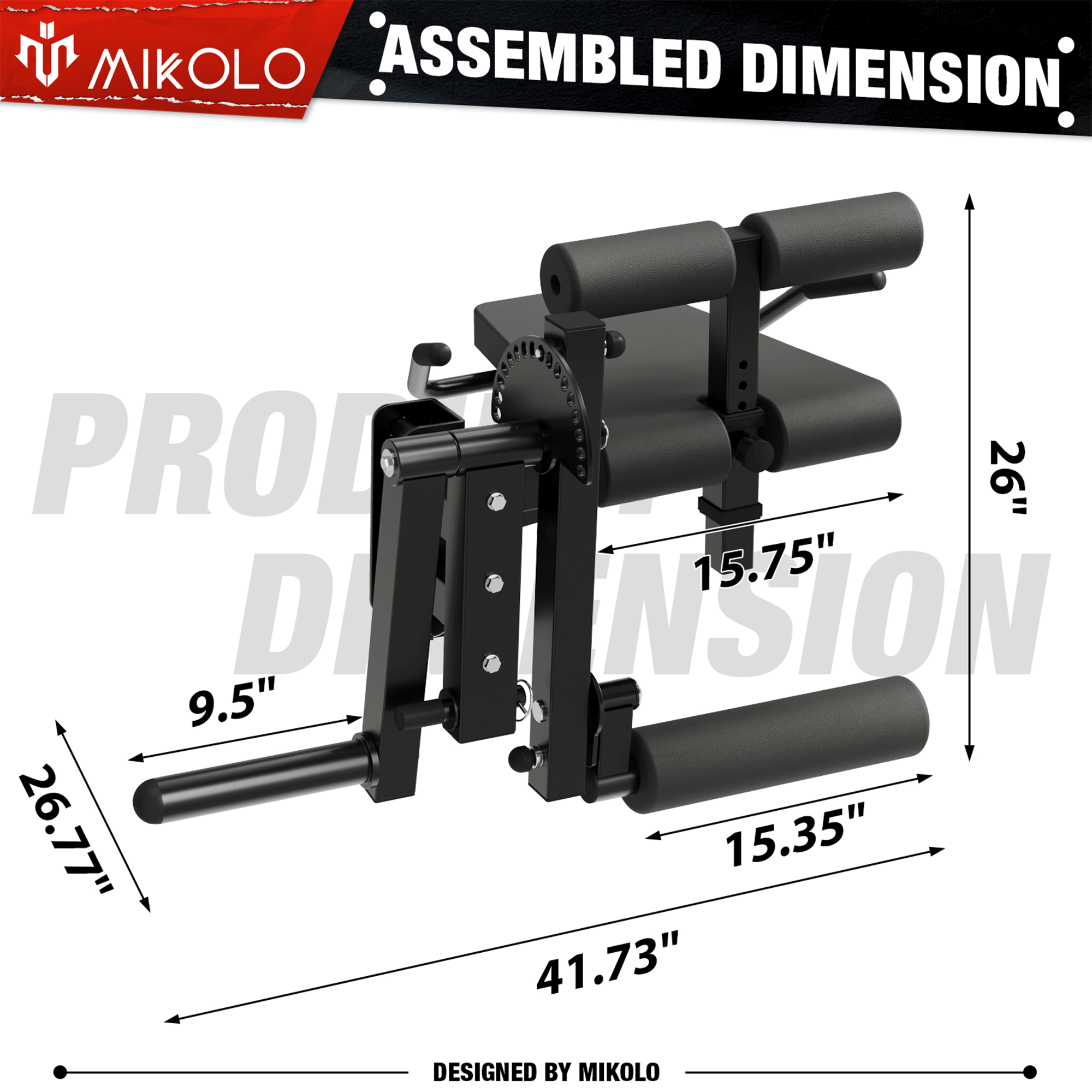 Rack Mounted Leg Extension and Curl - 3"×3"
