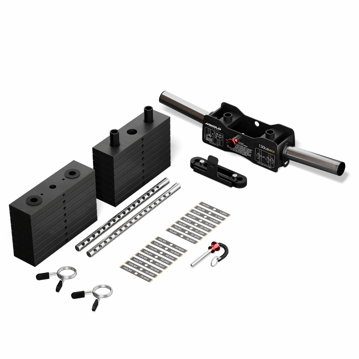 K6-2.0 Ultra Selectorized Weight Stack Upgrade Kit - 160 lb