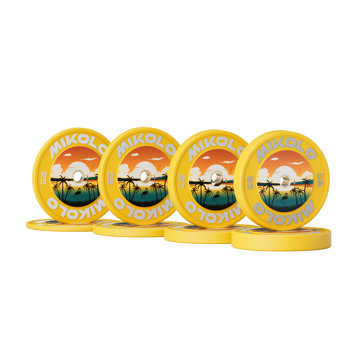 EZ Grip Bumper Plates - 230/370 lbs set - color