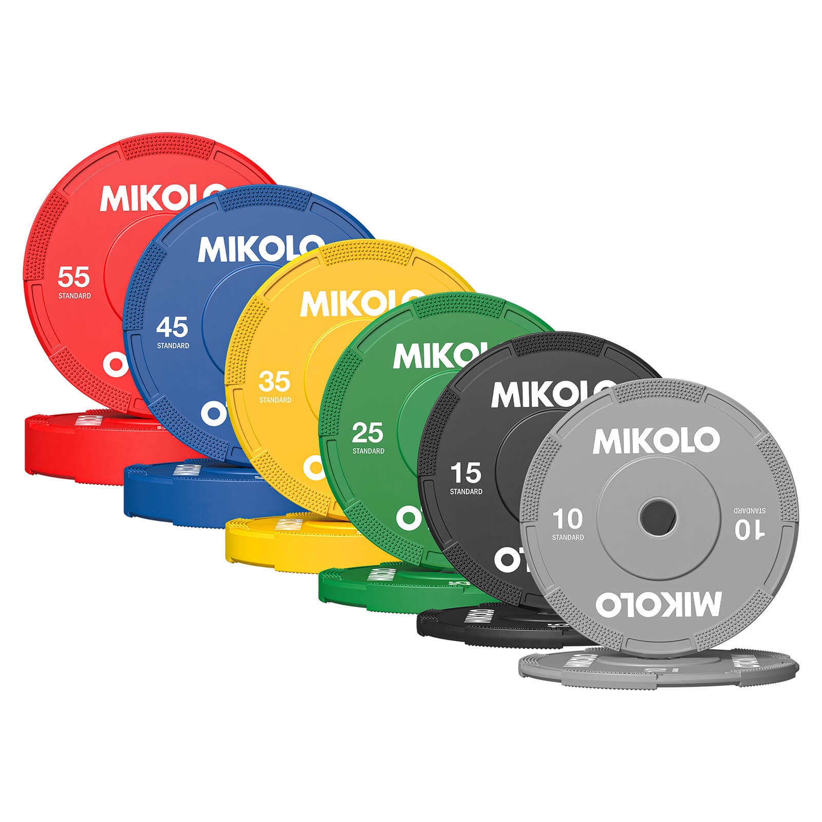 EZ Grip Bumper Plates - 230/370 lbs set - color