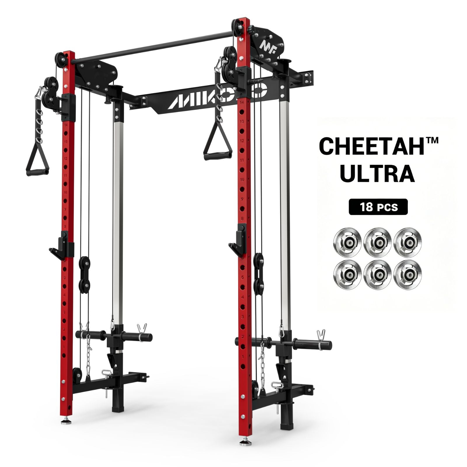 CHEETAH™ Wall Mounted Folding Power Rack Functional Trainer