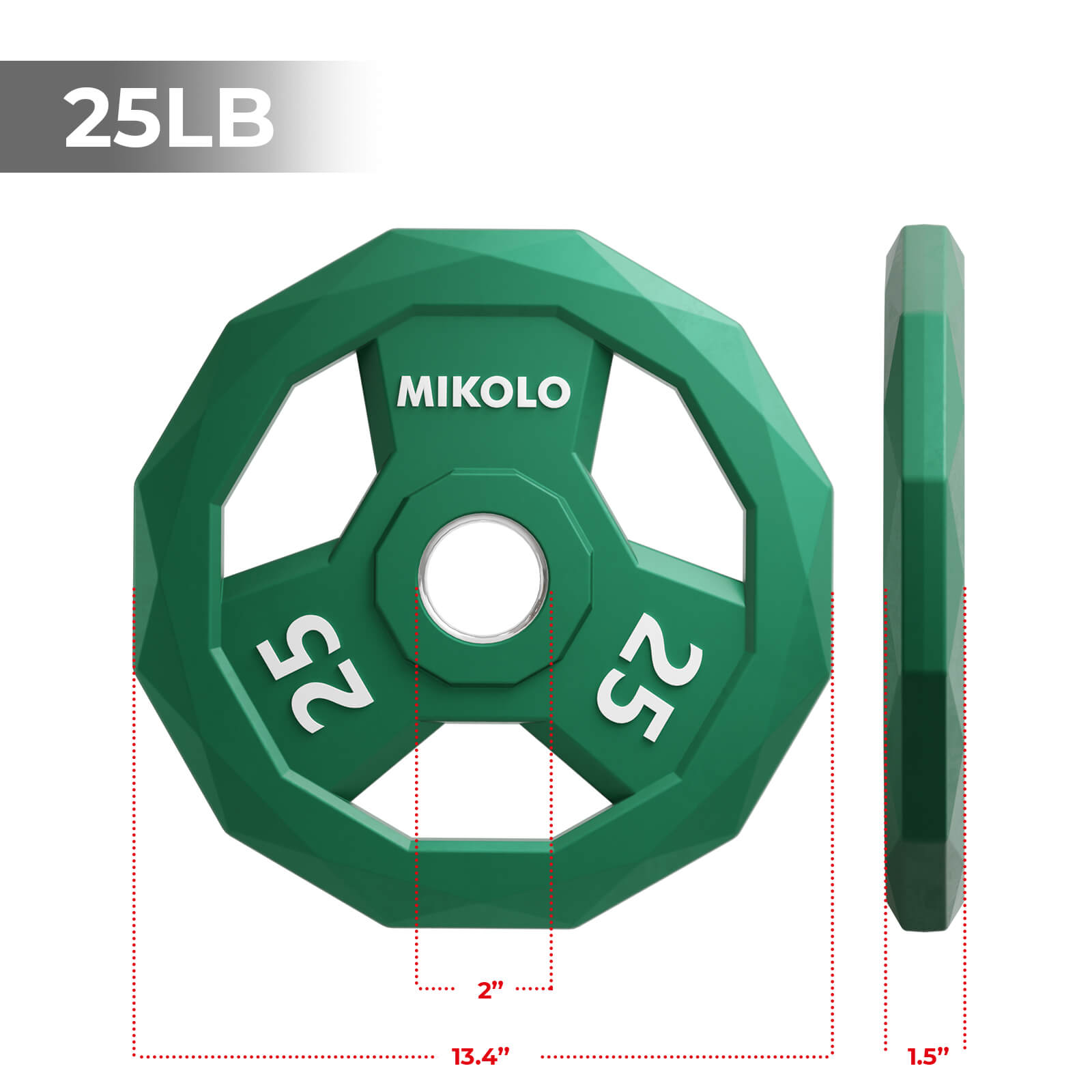 Ez-grip Color Rubber Coated Olympic Weight Plates