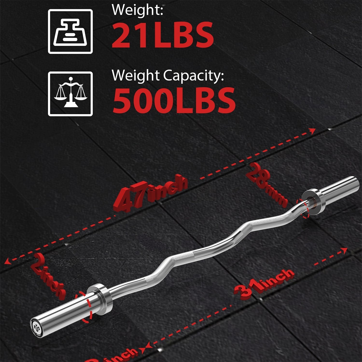 4 ft EZ Curl Barbell BB02