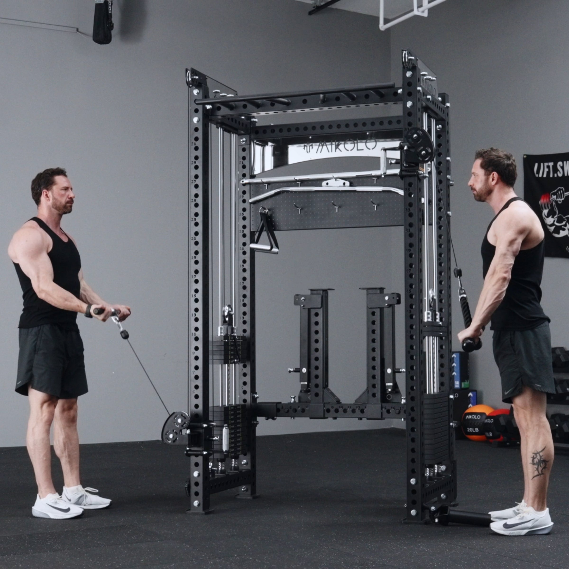 ANUBIS™-2.0 Elite Half Rack Functional Trainer With Dual Weight Stacks