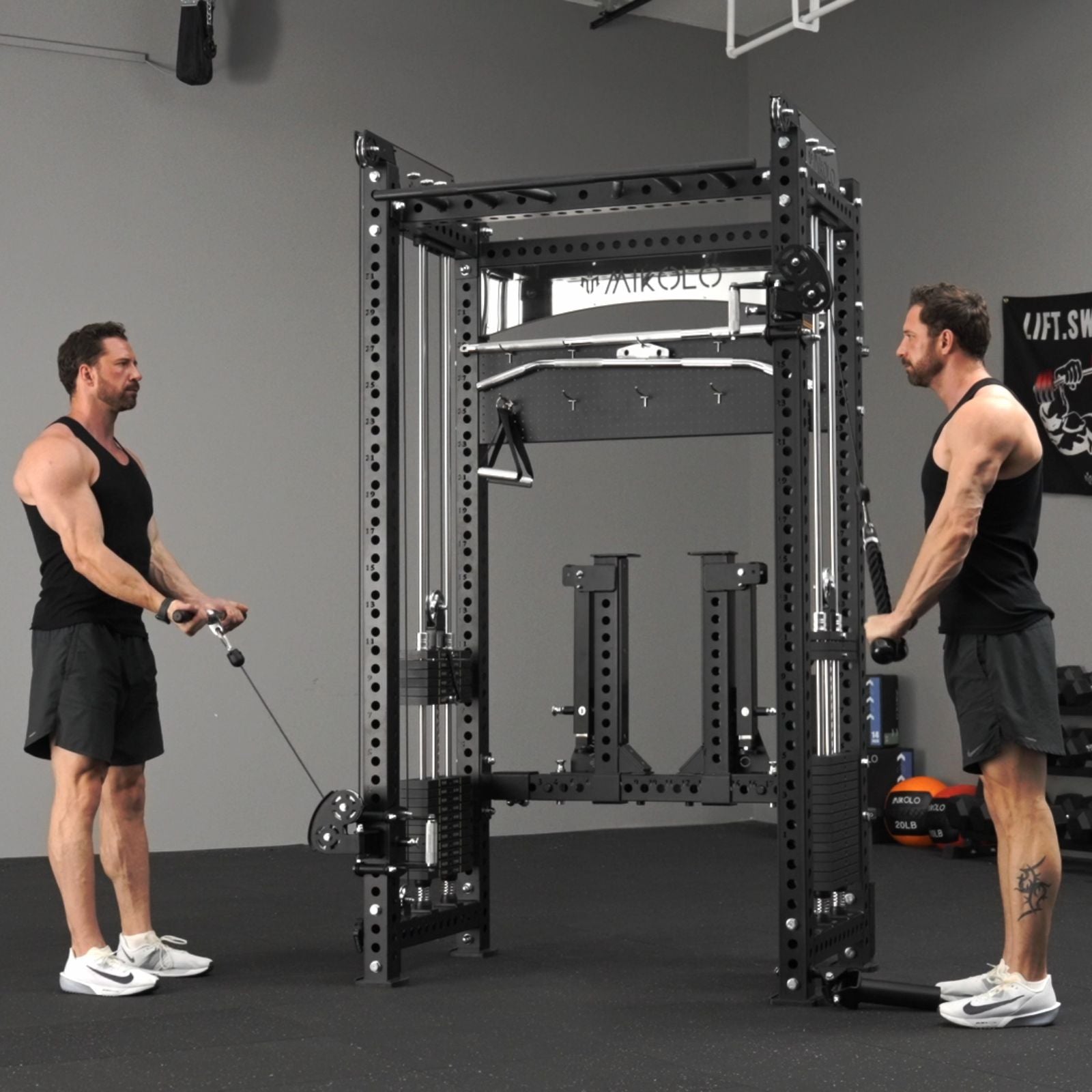 ANUBIS™-2.0 Elite Half Rack Functional Trainer With Dual Weight Stacks