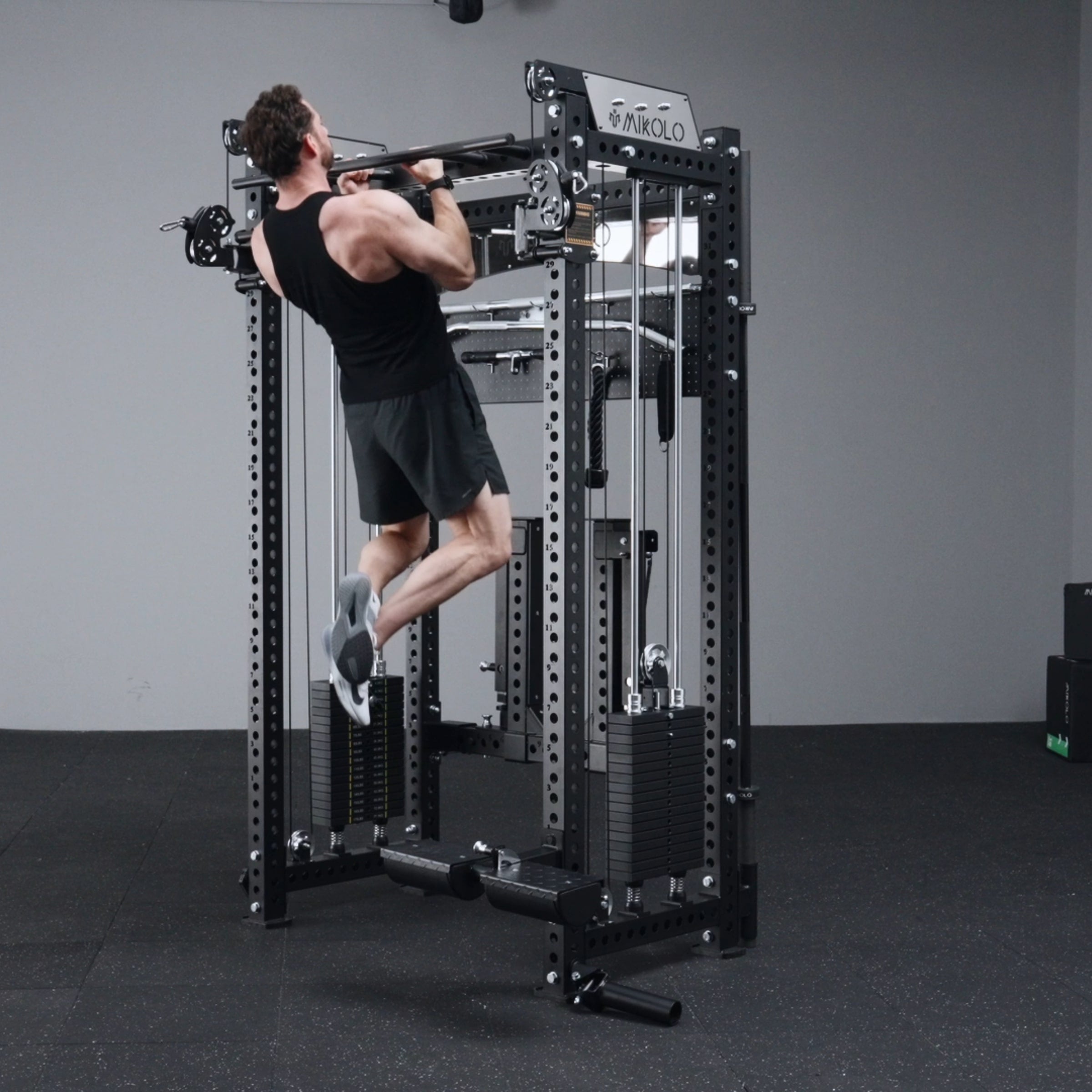 ANUBIS™-2.0 Elite Half Rack Functional Trainer With Dual Weight Stacks