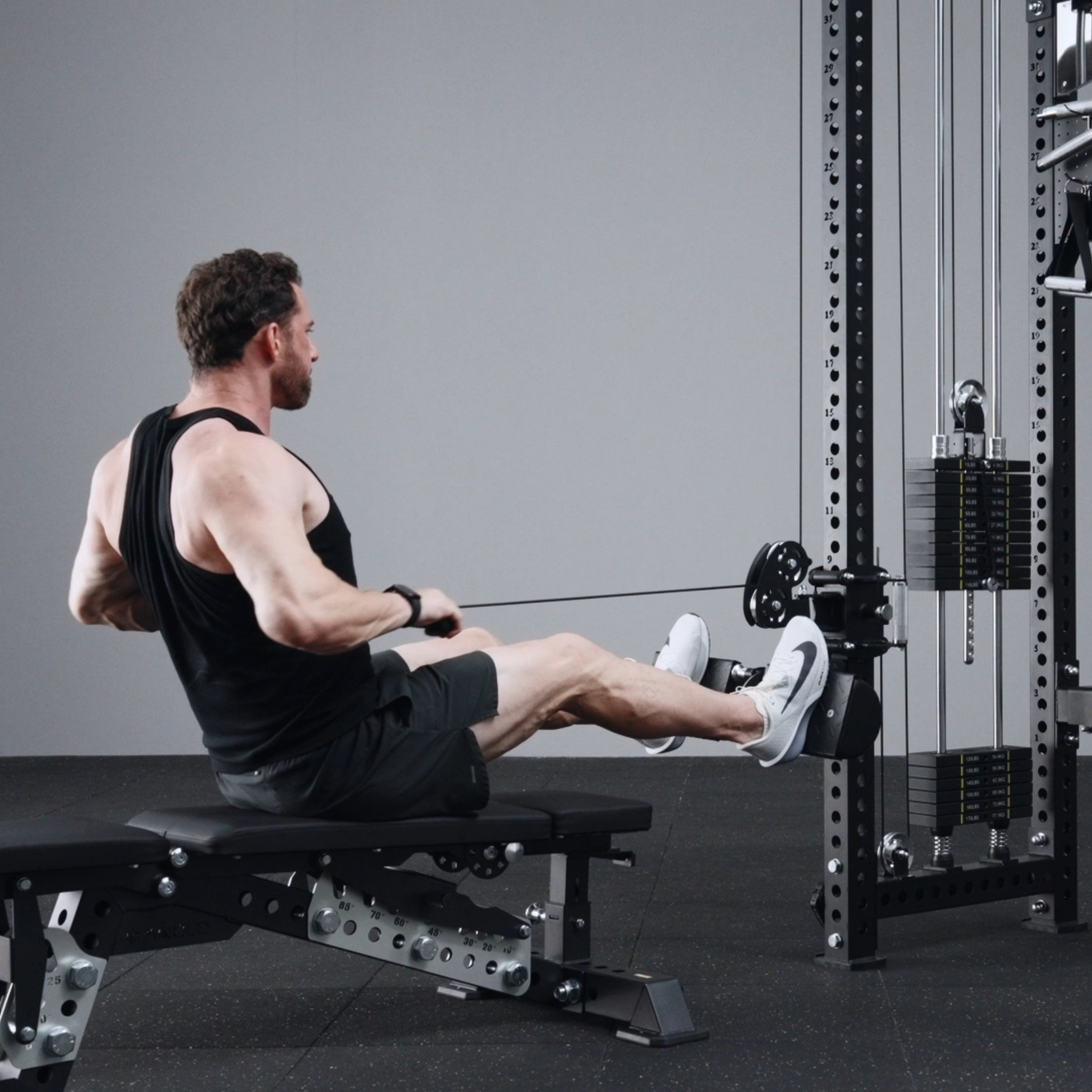 ANUBIS™-2.0 Elite Half Rack Functional Trainer With Dual Weight Stacks