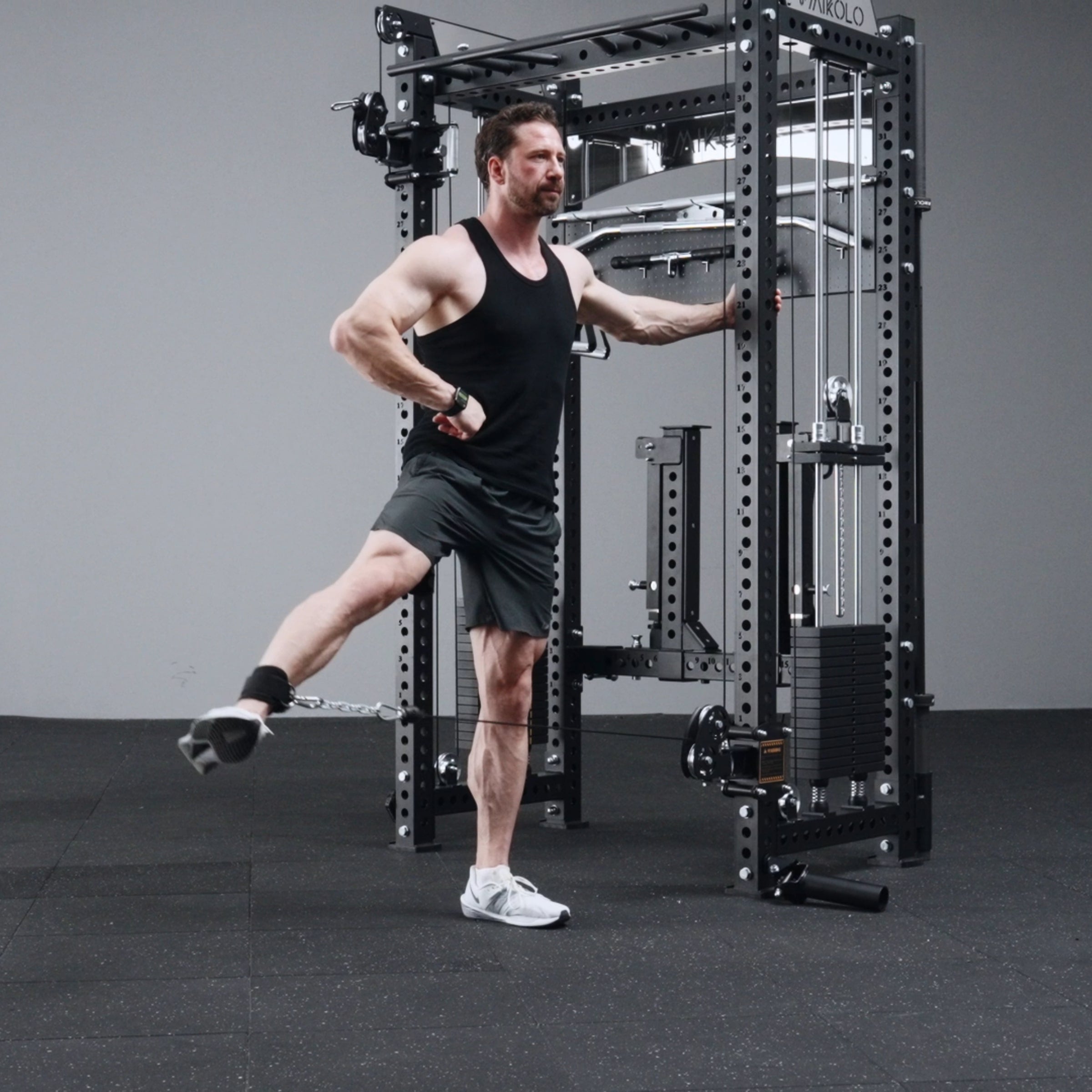 ANUBIS™-2.0 Elite Half Rack Functional Trainer With Dual Weight Stacks