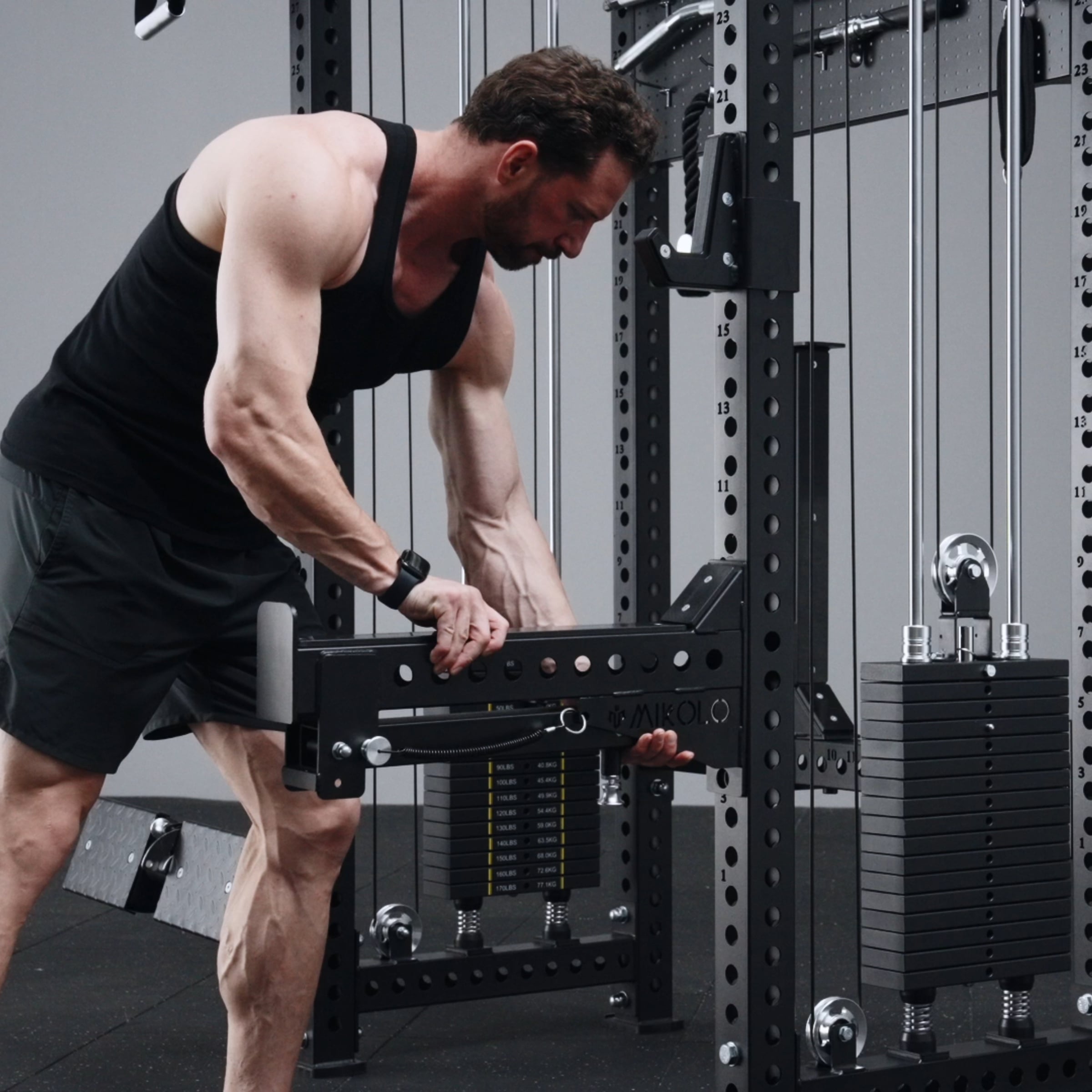 ANUBIS™-2.0 Elite Half Rack Functional Trainer With Dual Weight Stacks