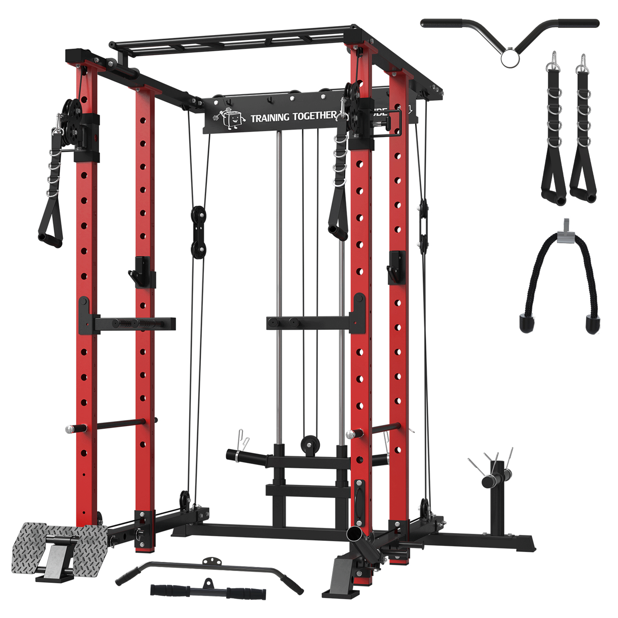 Valor Fitness BE-11 Smith Machine Squat Rack with Olympic Plate Storage  Pegs