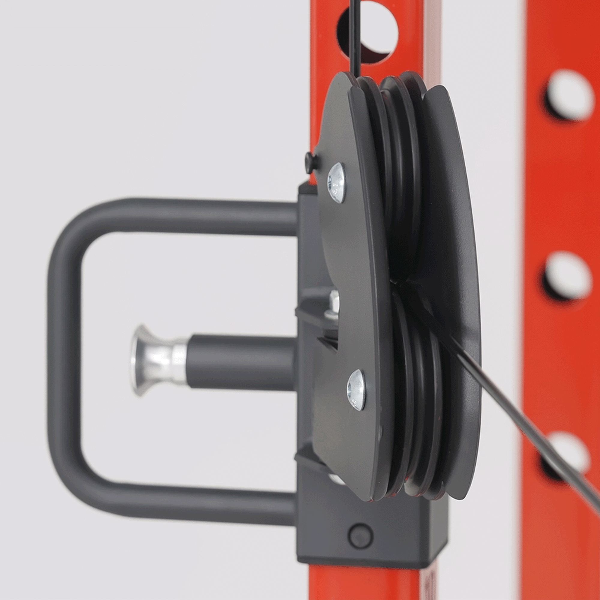 power rack with cable machine#color_red