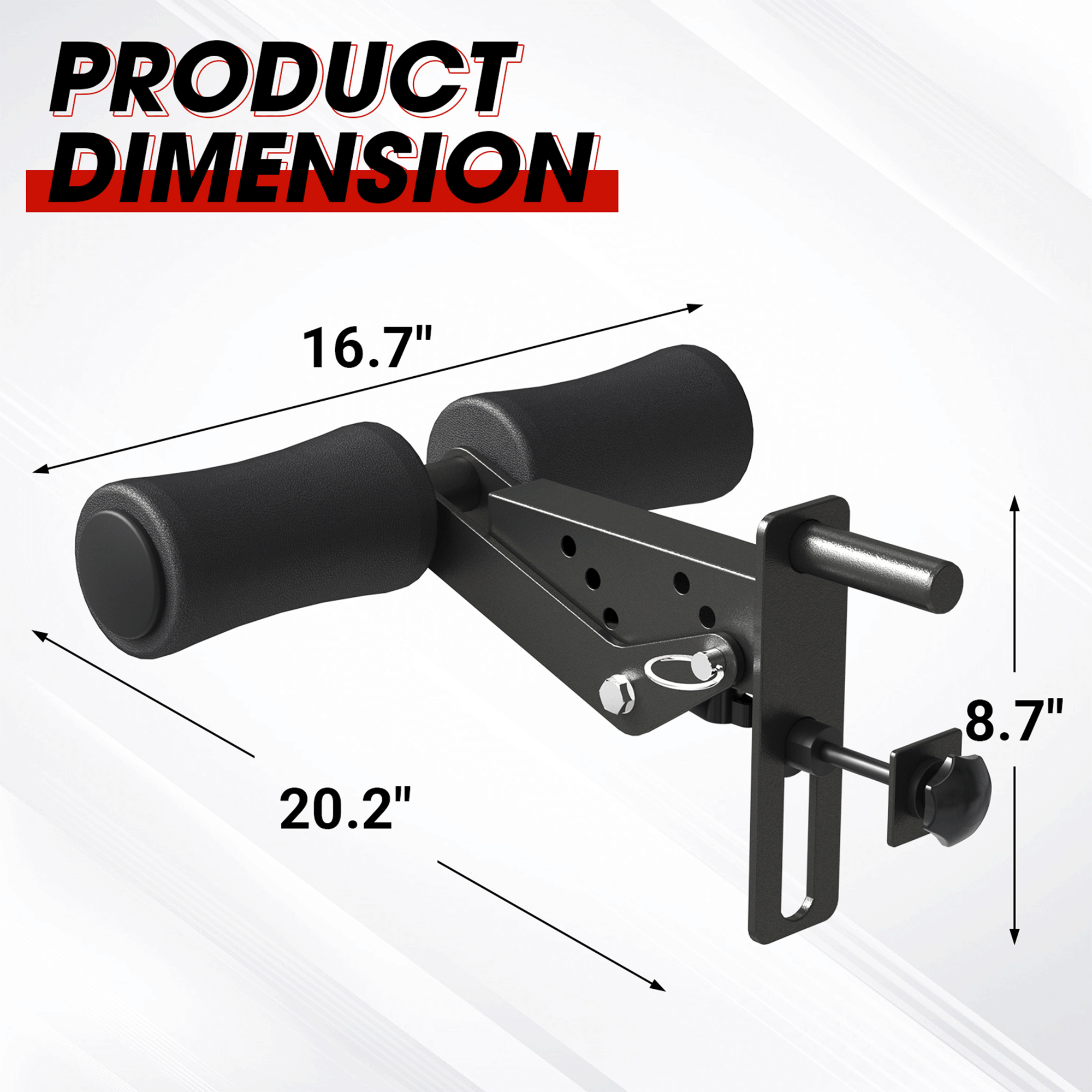 Rack-Mounted Leg Hold-Down Attachment