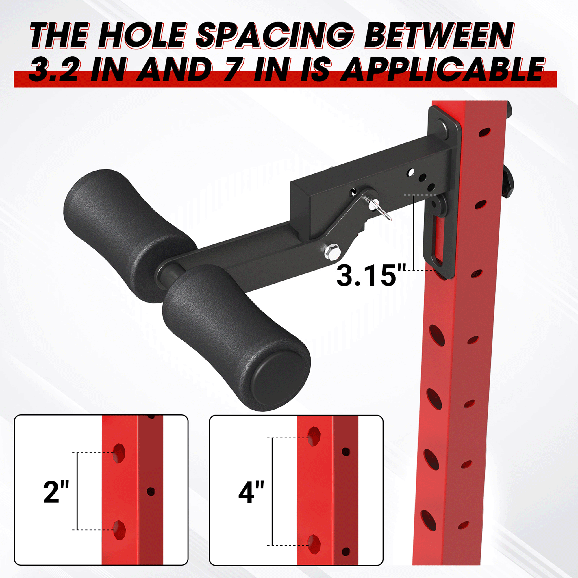 Rack-Mounted Leg Hold-Down Attachment