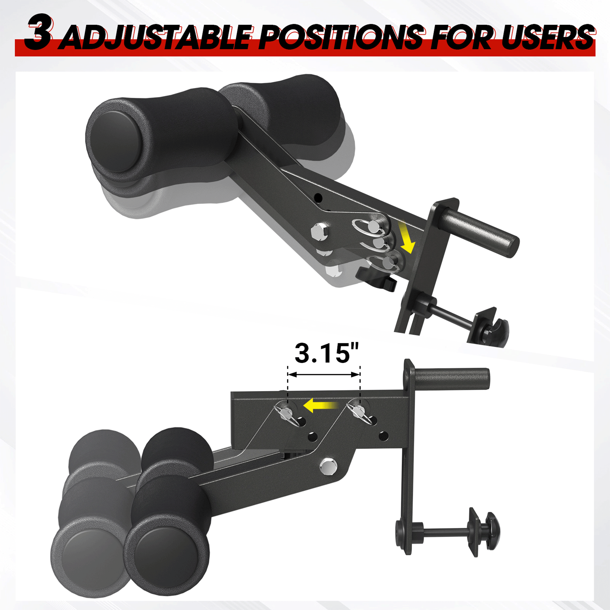 Rack-Mounted Leg Hold-Down Attachment