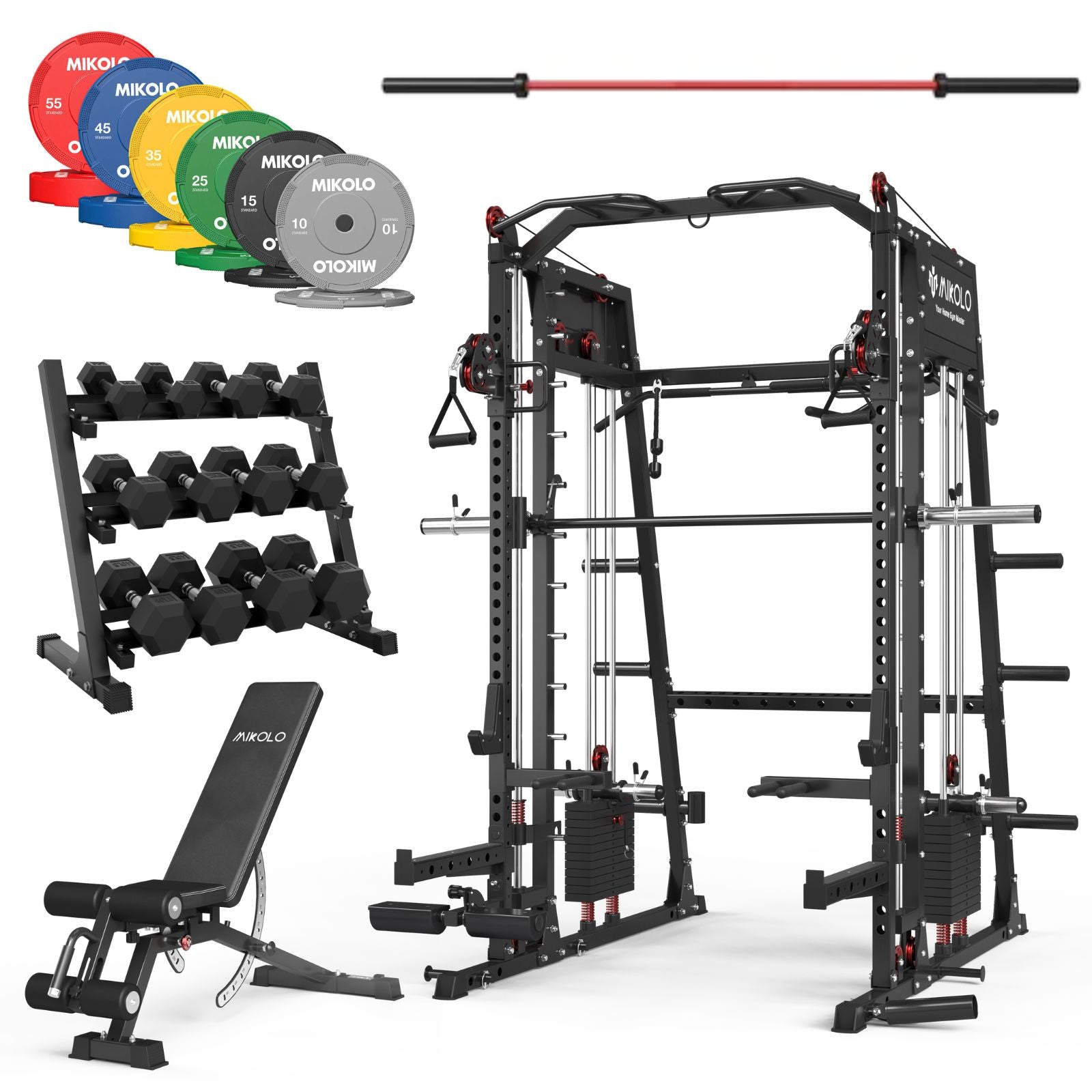 M4-2.0 Elite All-In-One Smith Machine Functional Trainer with Dual Weight Stacks (UPGRADED)