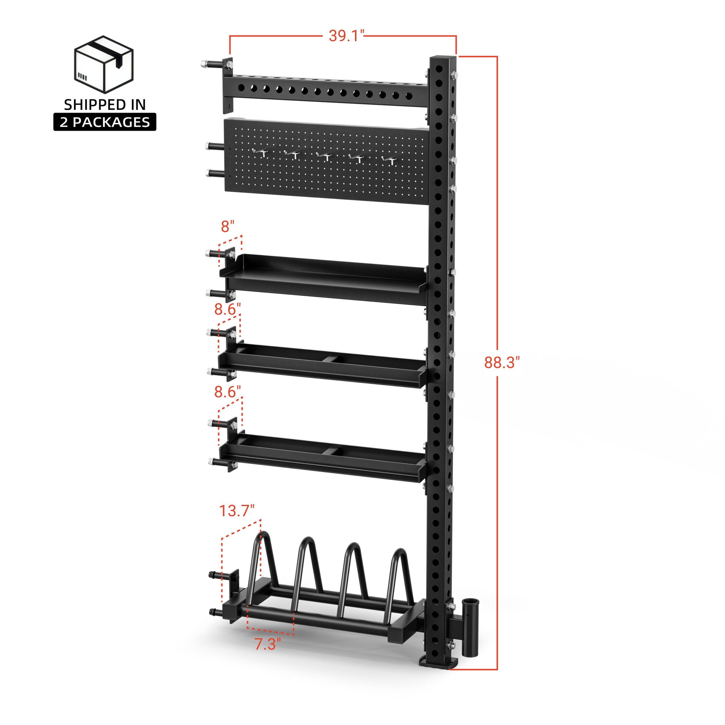Modular Rack-Mounted Storage Extension - 3"x3"