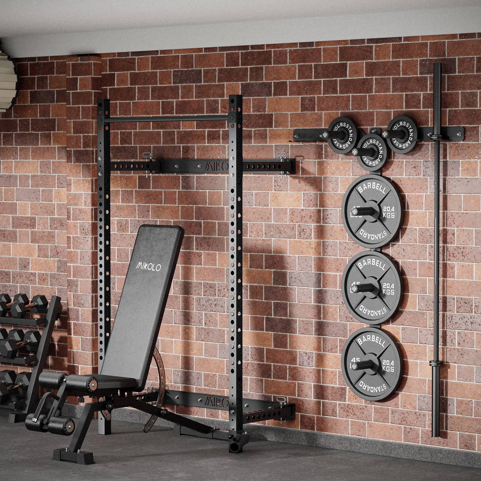 FOLDGYM™ Wall Mounted Folding Squat Rack
