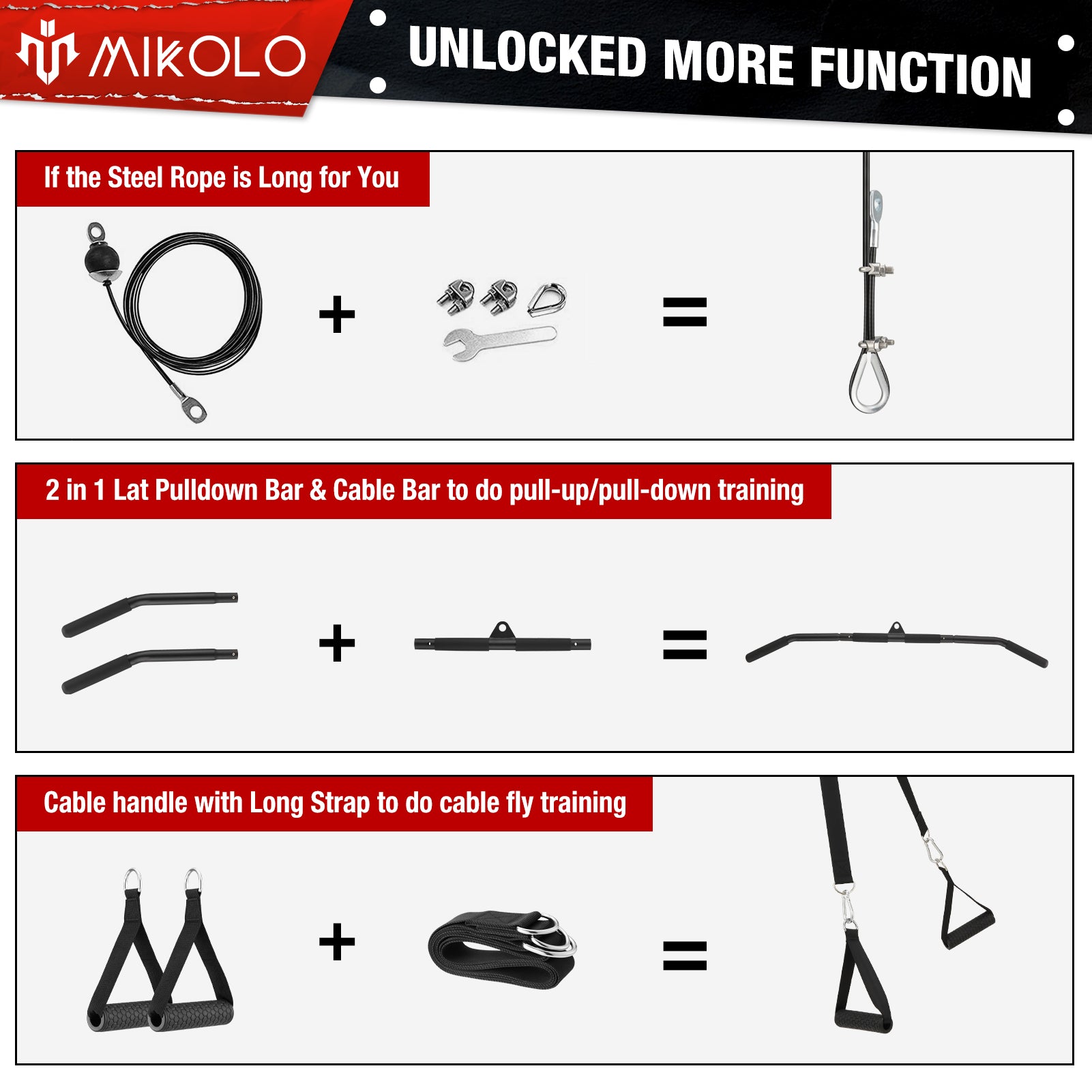 Lat & Lift Cable Pulley System