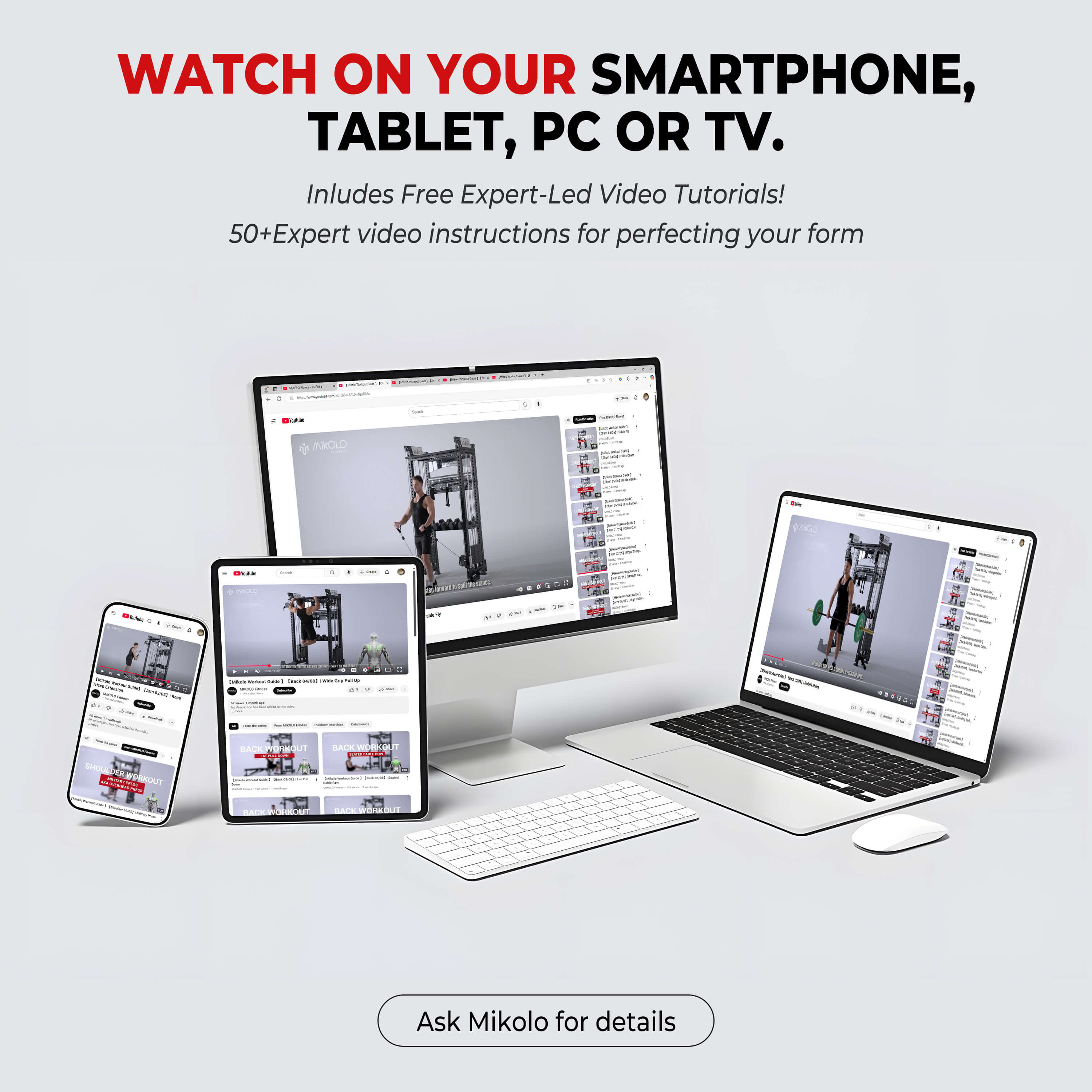 K3 All-In-One Power Rack Functional Trainer