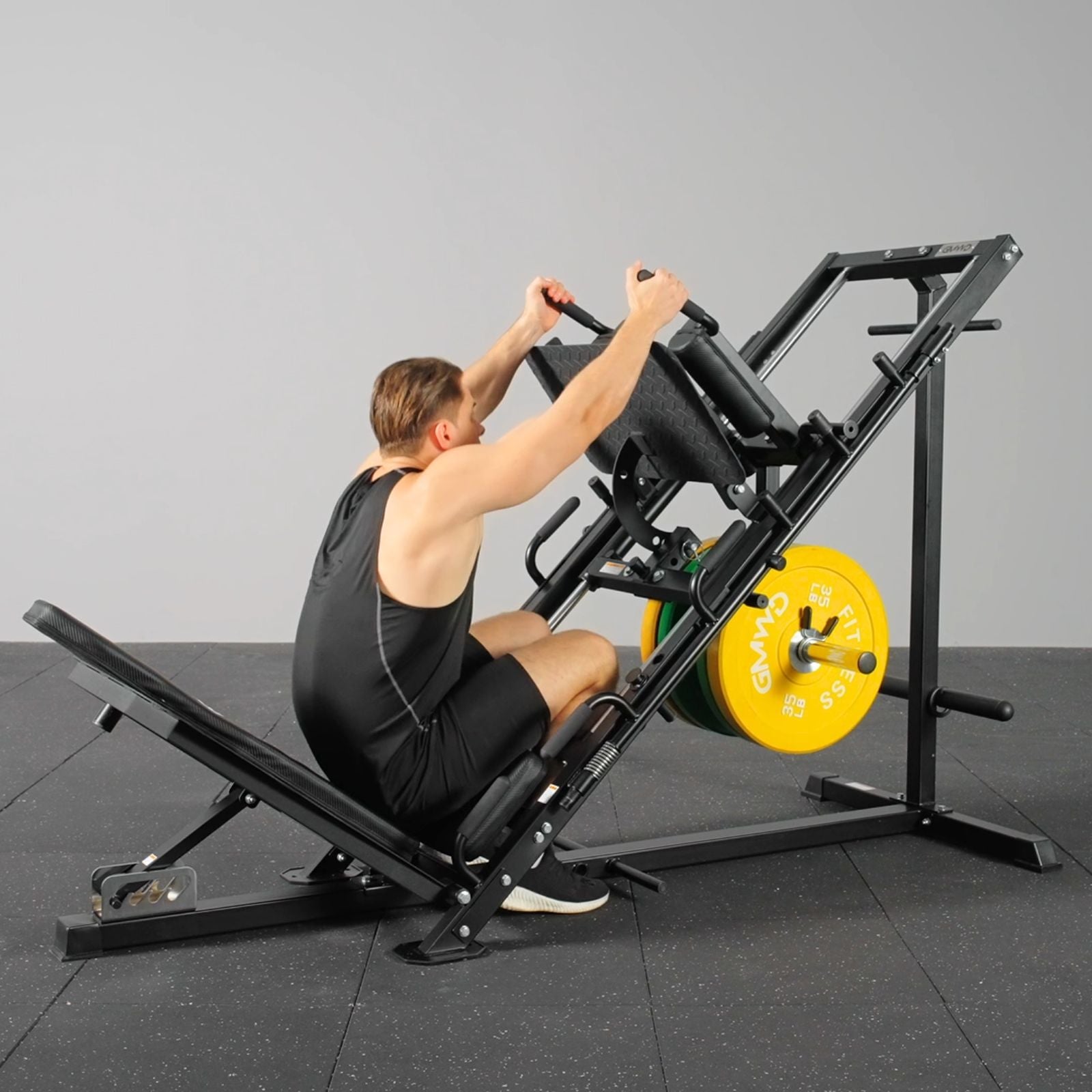 GMWD Fitness 2-in-1 Leg Press Hack Squat Machine DD09
