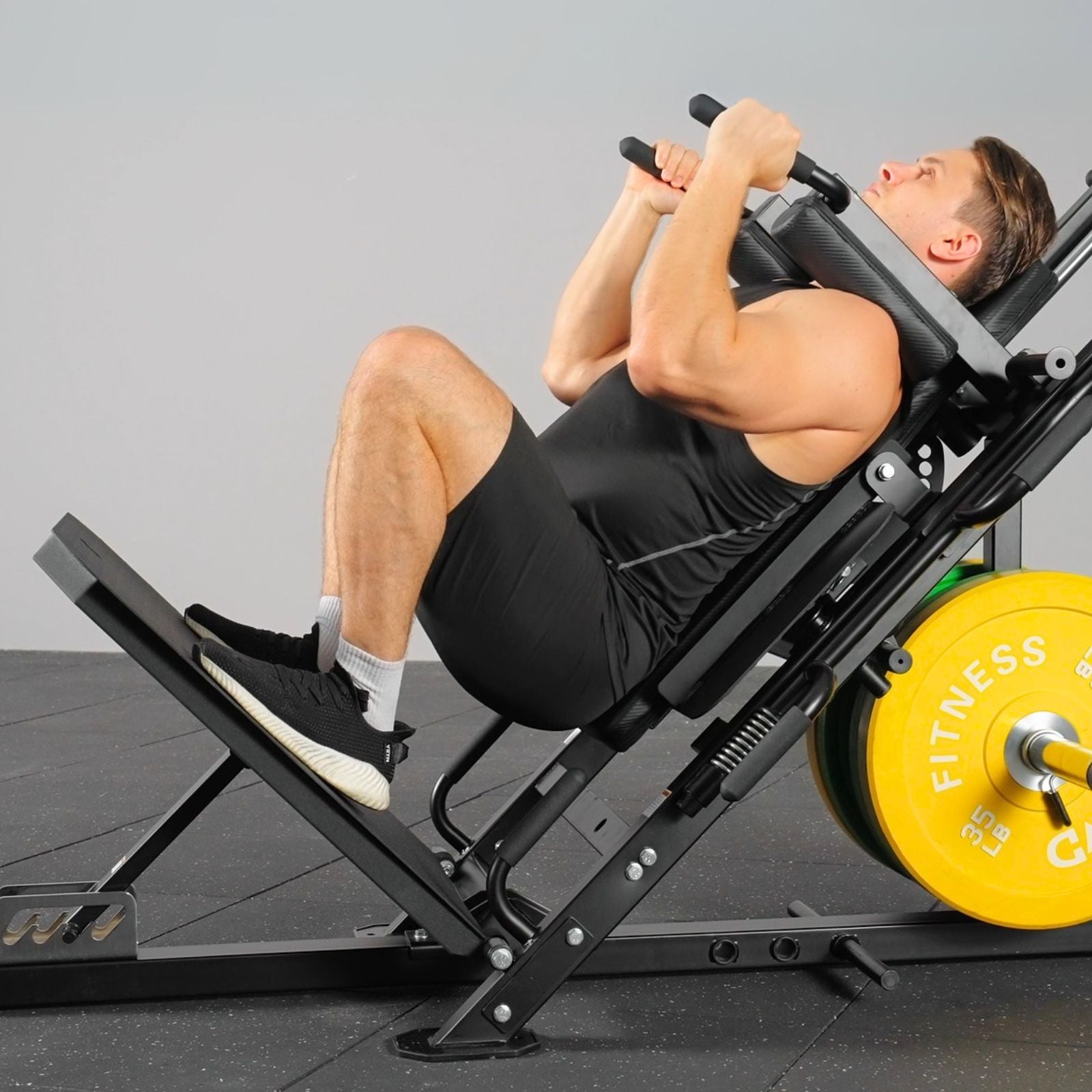 GMWD Fitness 2-in-1 Leg Press Hack Squat Machine DD09