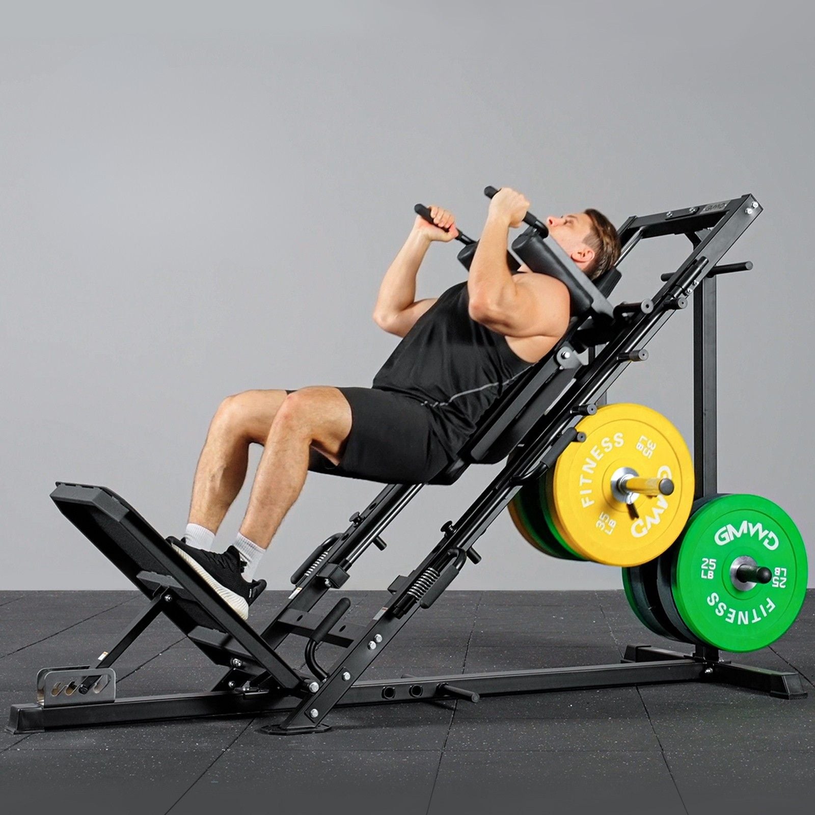 GMWD Fitness 2-in-1 Leg Press Hack Squat Machine DD09
