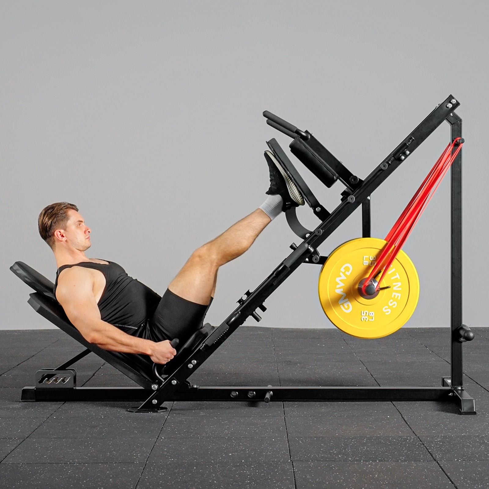 GMWD Fitness 2-in-1 Leg Press Hack Squat Machine DD09