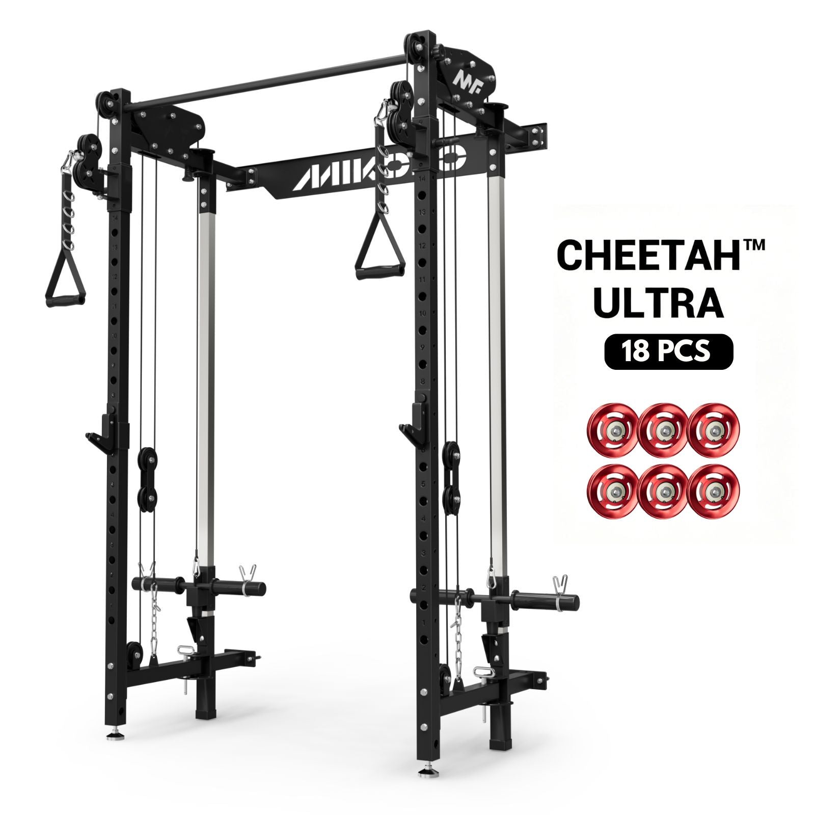 CHEETAH™ Wall Mounted Folding Power Rack Functional Trainer
