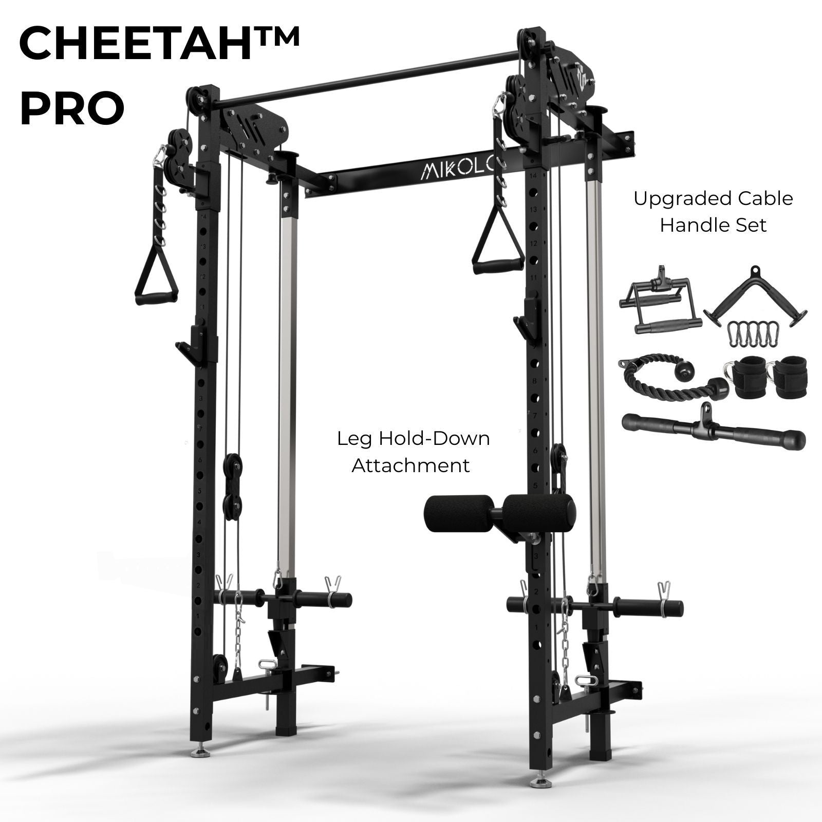CHEETAH™ Wall Mounted Folding Power Rack Functional Trainer