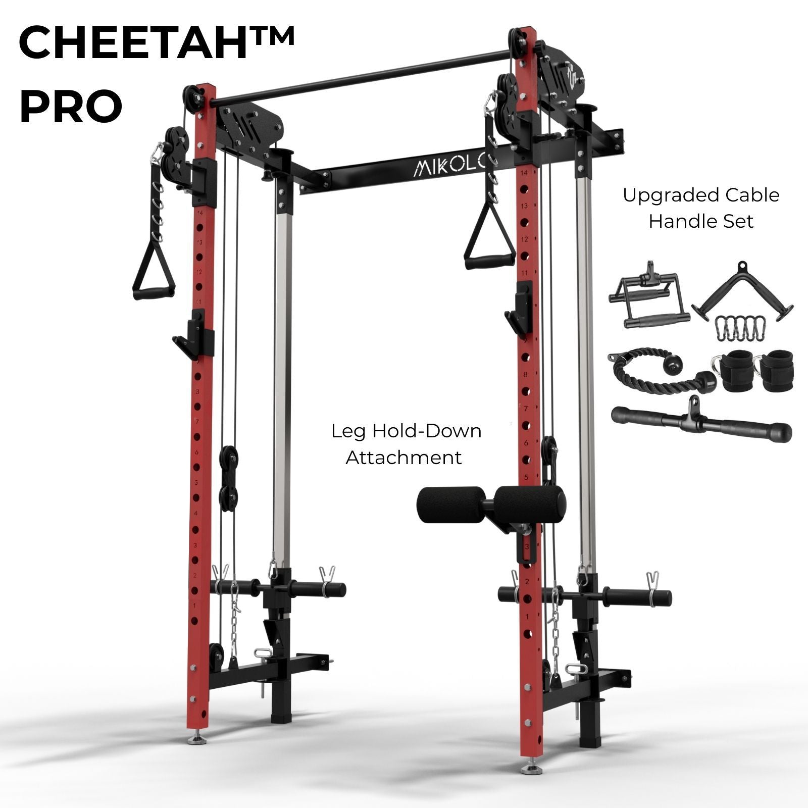 CHEETAH™ Wall Mounted Folding Power Rack Functional Trainer