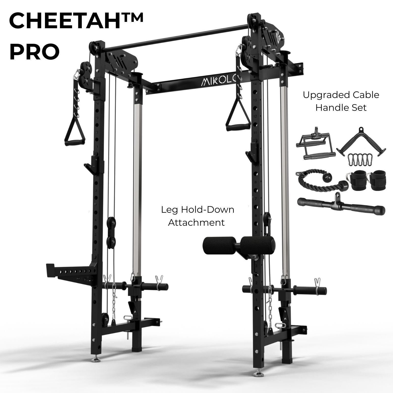 CHEETAH™ Wall Mounted Folding Power Rack Functional Trainer