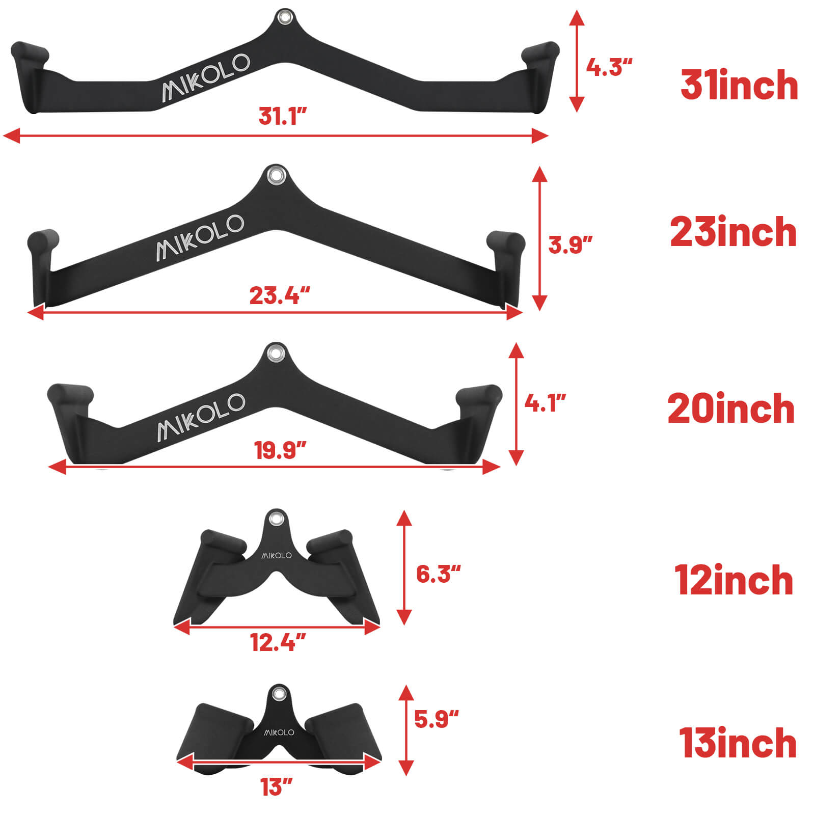 Lat Pulldown Bar Combo - 5 pcs