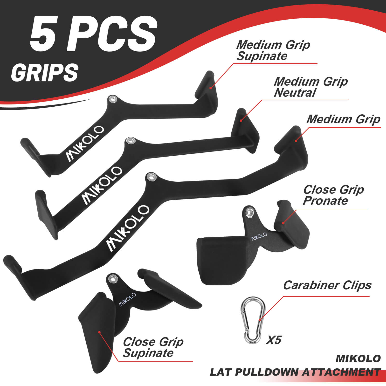Lat Pulldown Bar Combo - 5 pcs