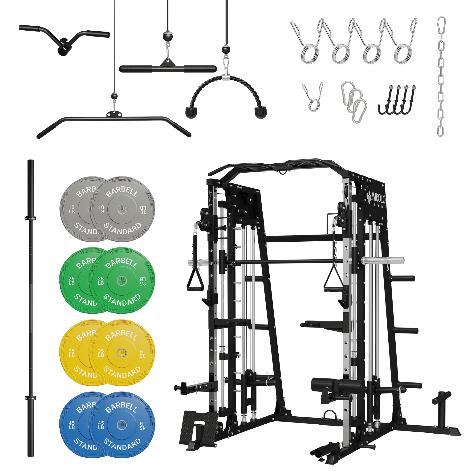 M4-1.0 Smith with Barbell and Weights Set