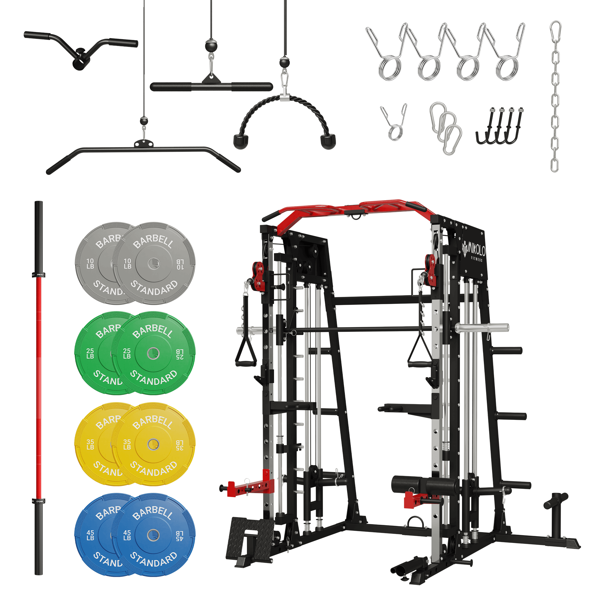 M4-1.0 Smith with Barbell and Weights Set