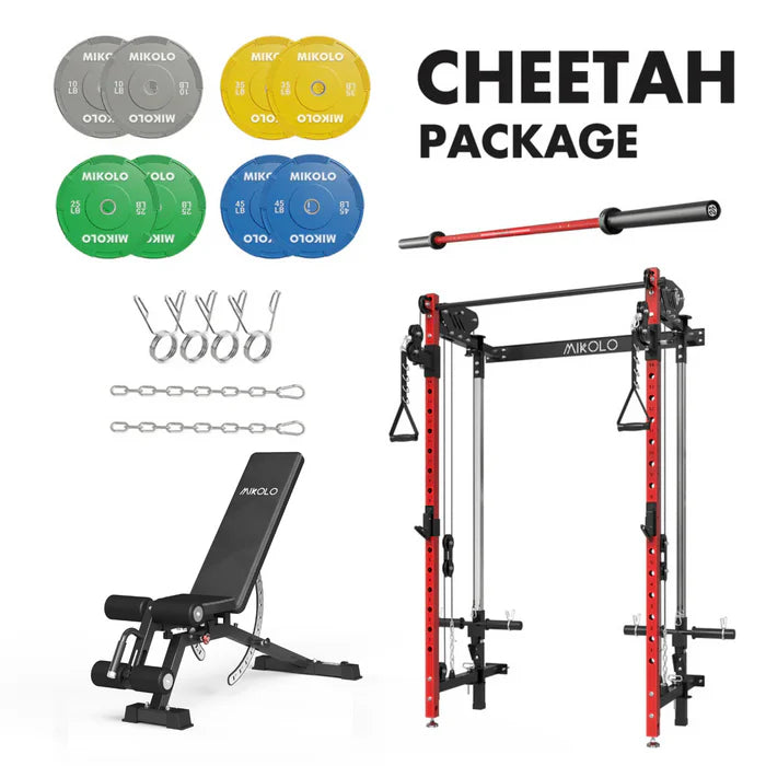 CHEETAH™ Wall Mounted Folding Power Rack Functional Trainer