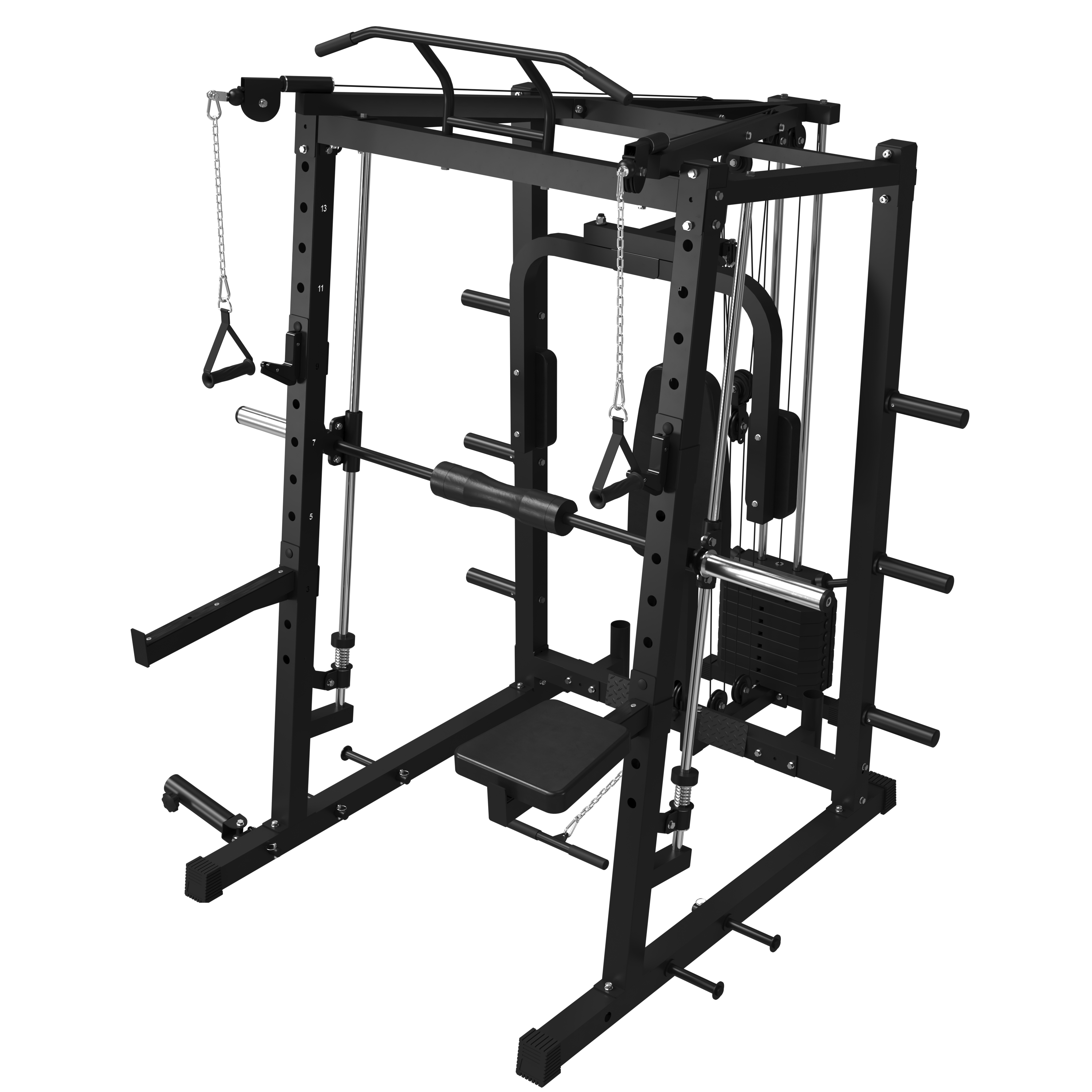 Hippo-Pro Smith Machine With Pec Deck Combo & Weight Stack System