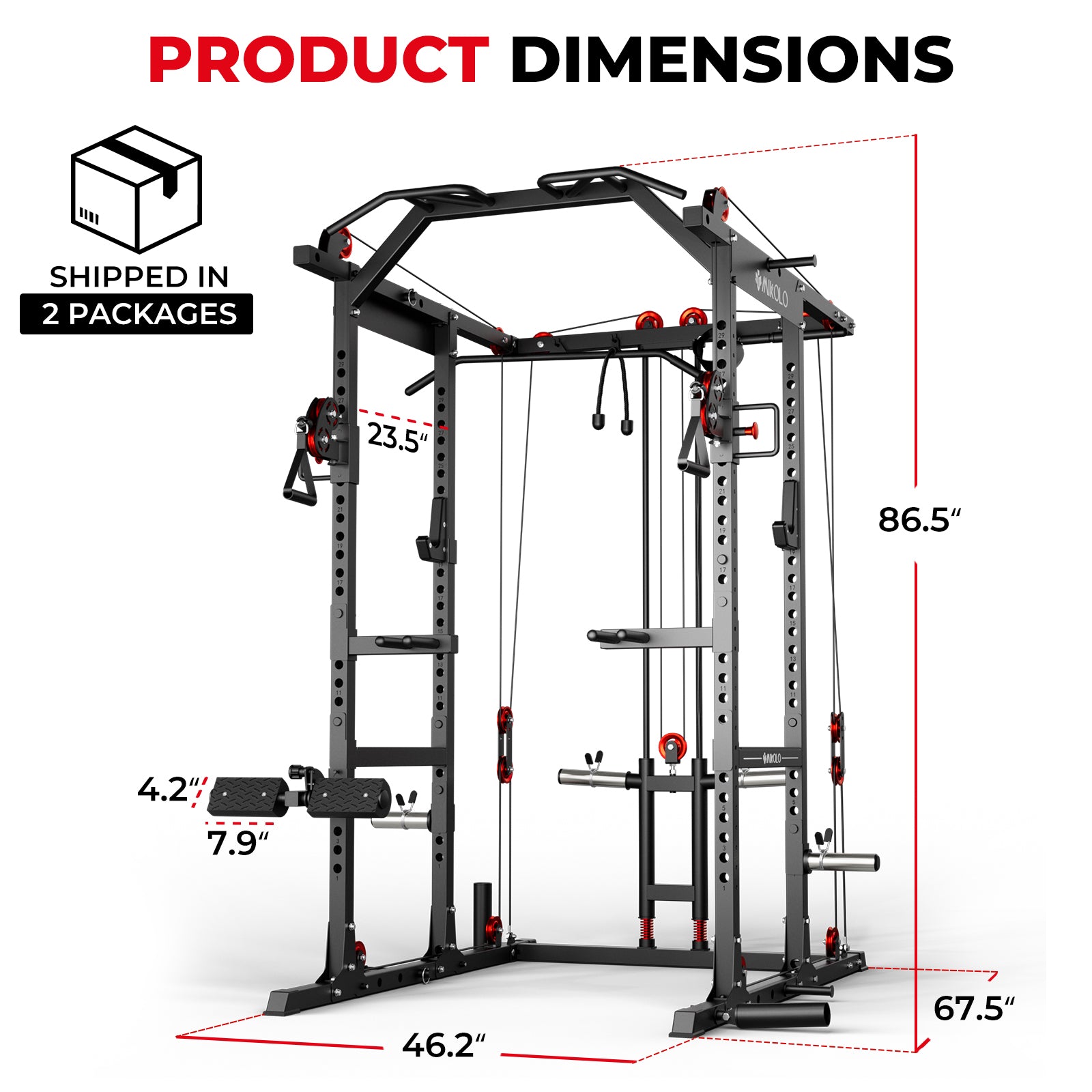 K6-2.0 Ultra All-in-One Power Rack Functional Trainer (UPGRADED)
