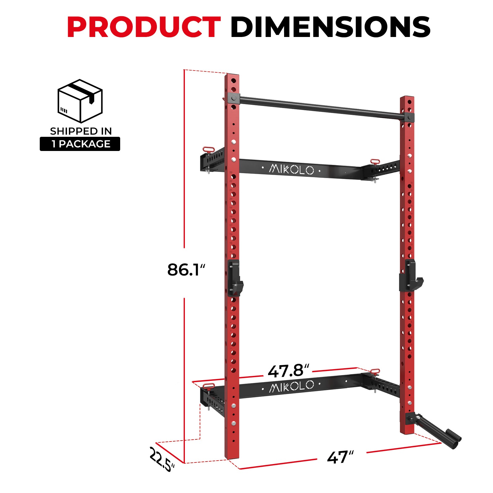 FOLDGYM™ Wall Mounted Folding Squat Rack