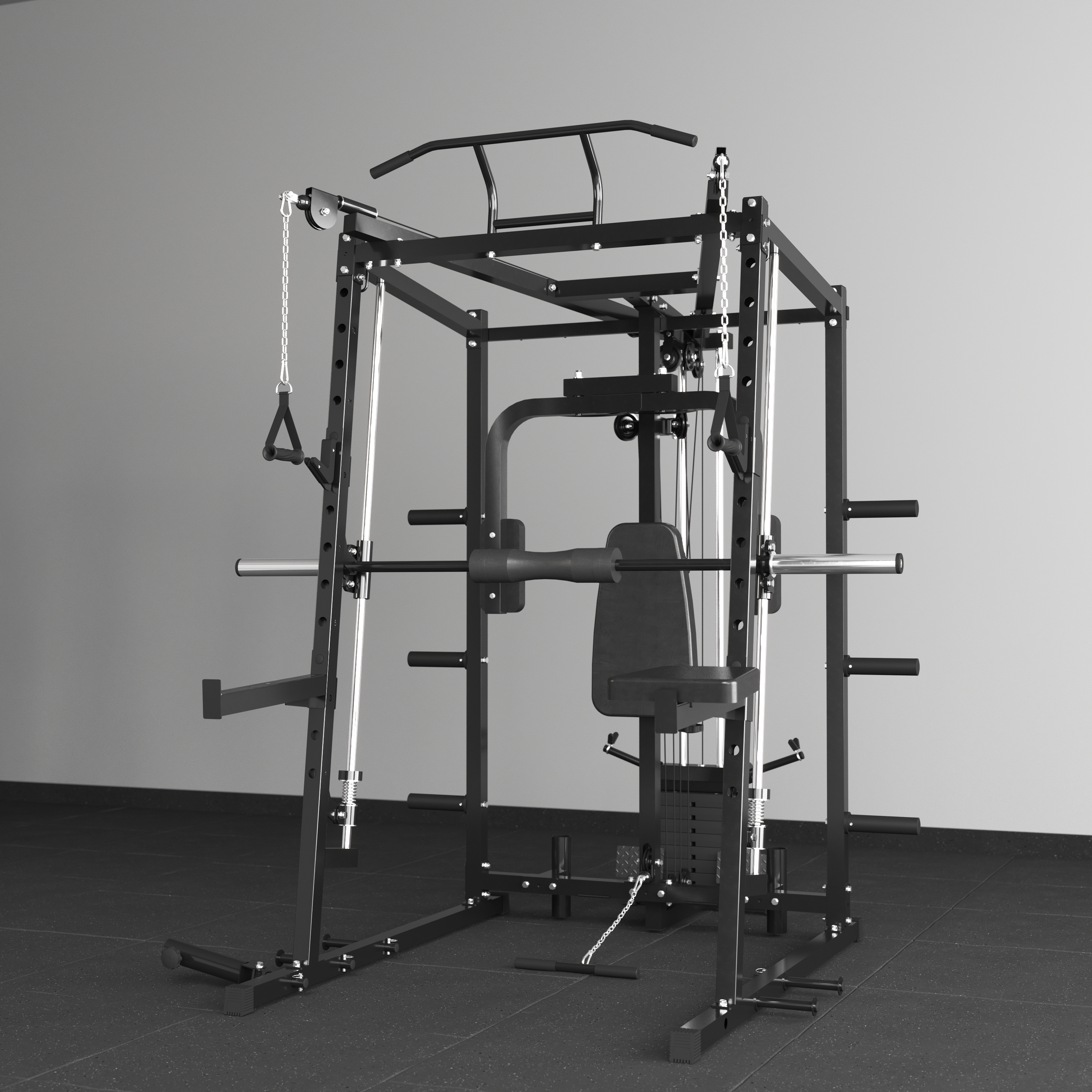 Hippo-Pro Smith Machine With Pec Deck Combo & Weight Stack System