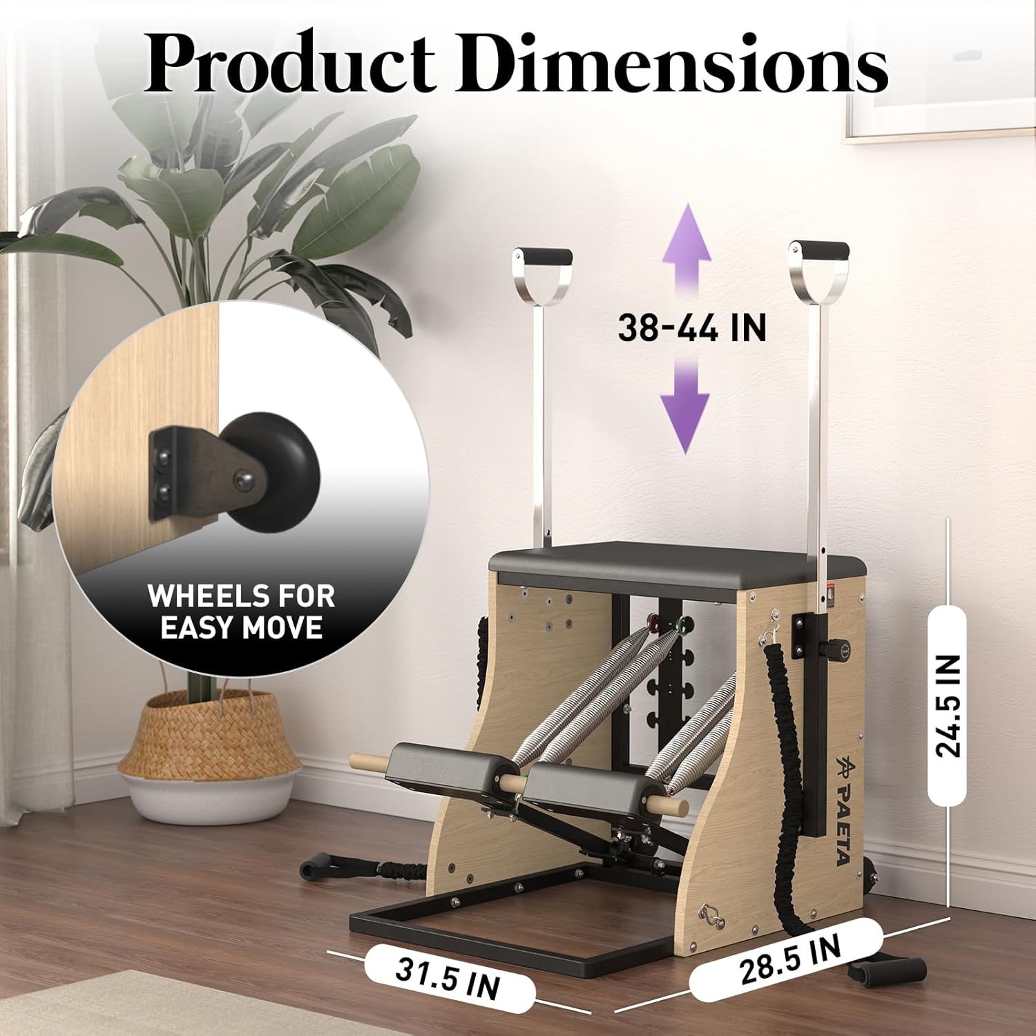 Pilates Combo Chair,Wunda Chair with Resistance Bands