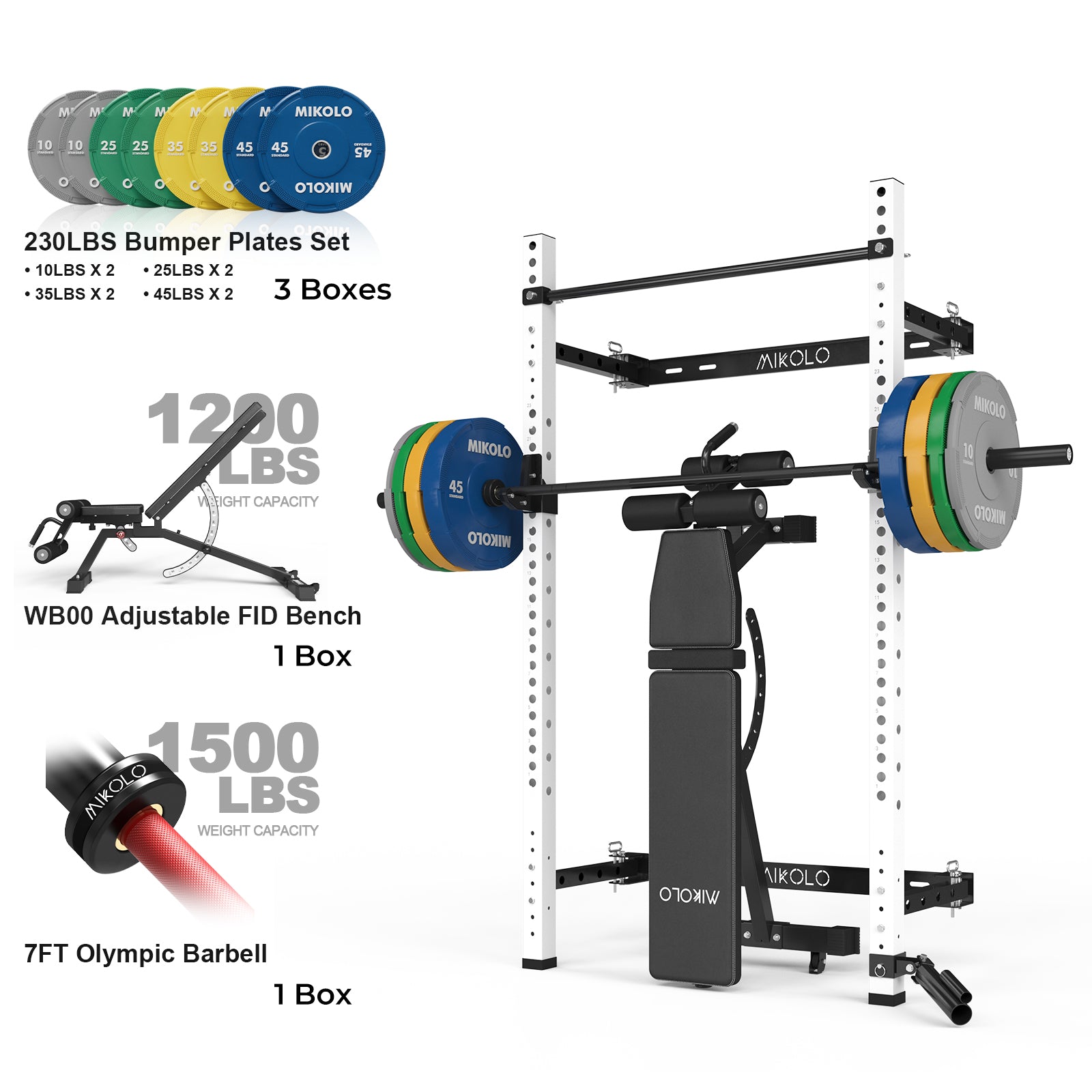 Wall-Mounted Squat Rack - Mikolo