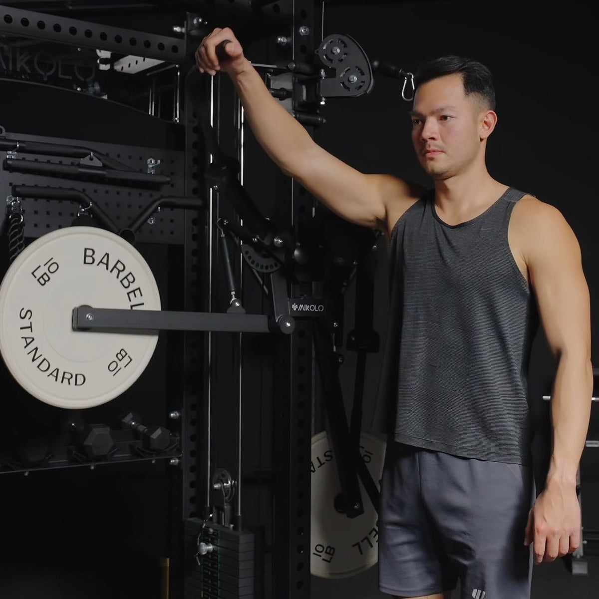 Power Rack Chest Fly Lateral Raise Attachment - MIKOLO