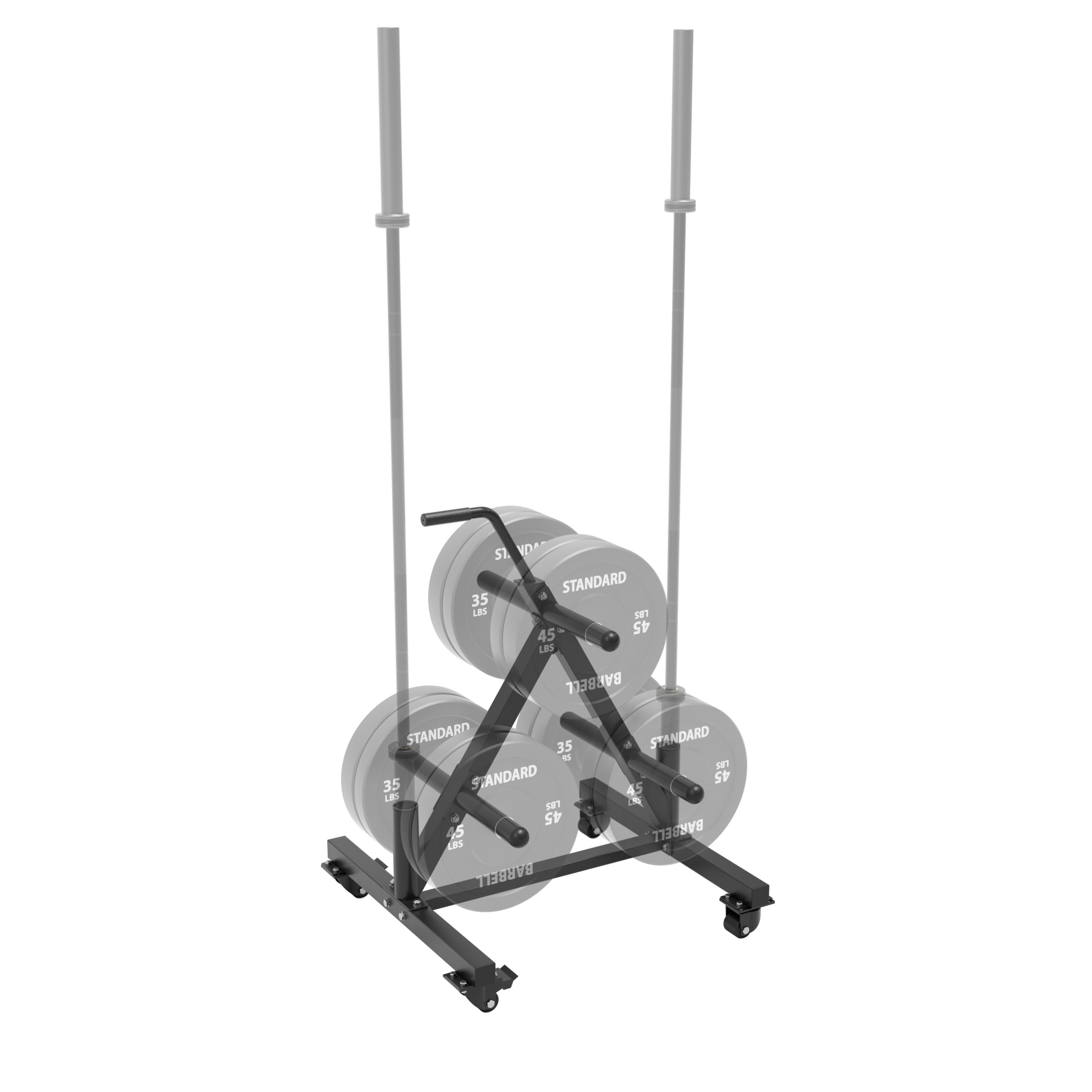 Portable Weight Plate and Barbell Storage Tree