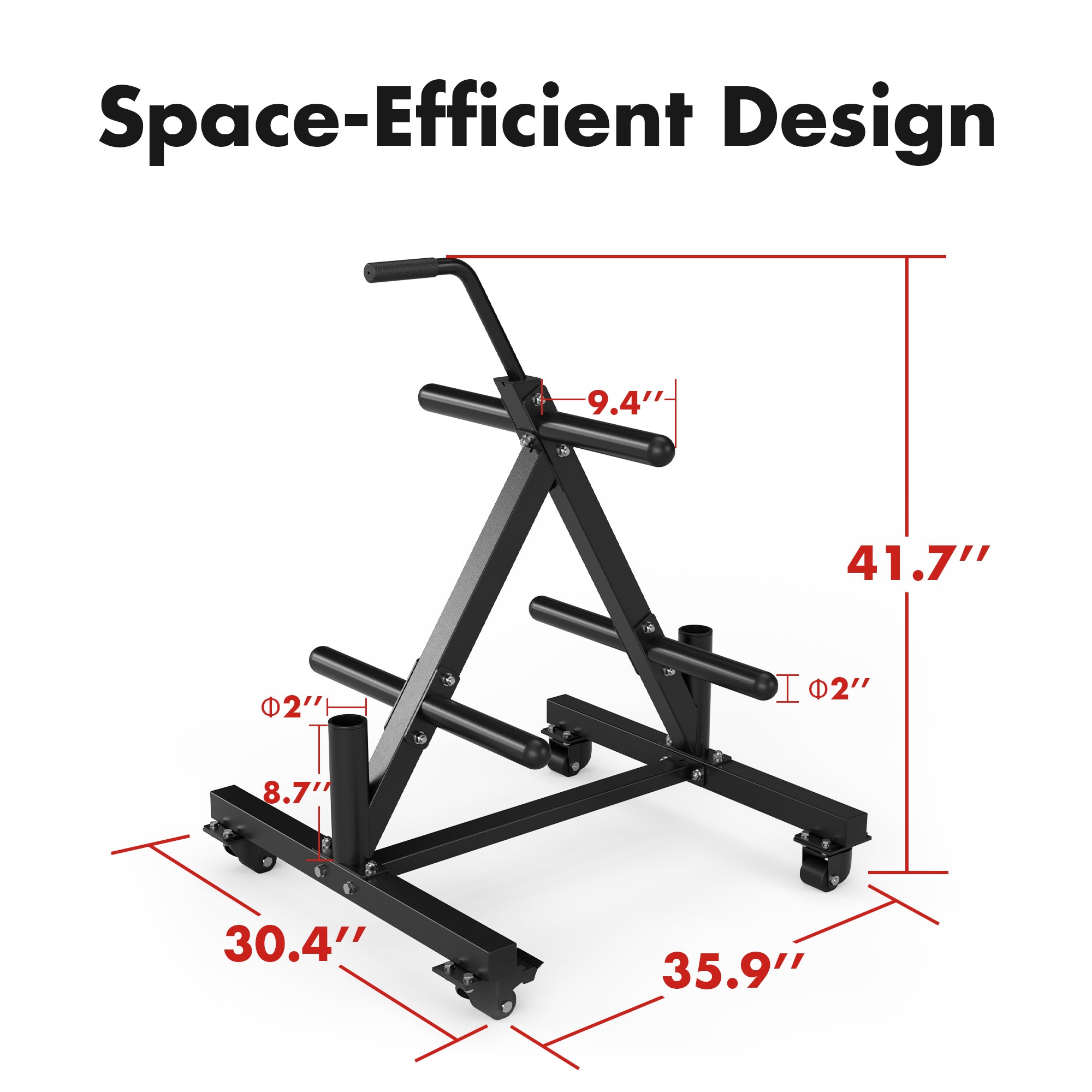 Portable Bumper Plate & Barbell Storage Tree specs