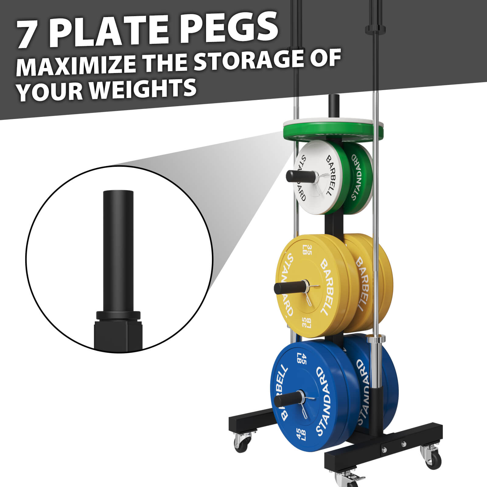 Bumper plate storage tree hot sale